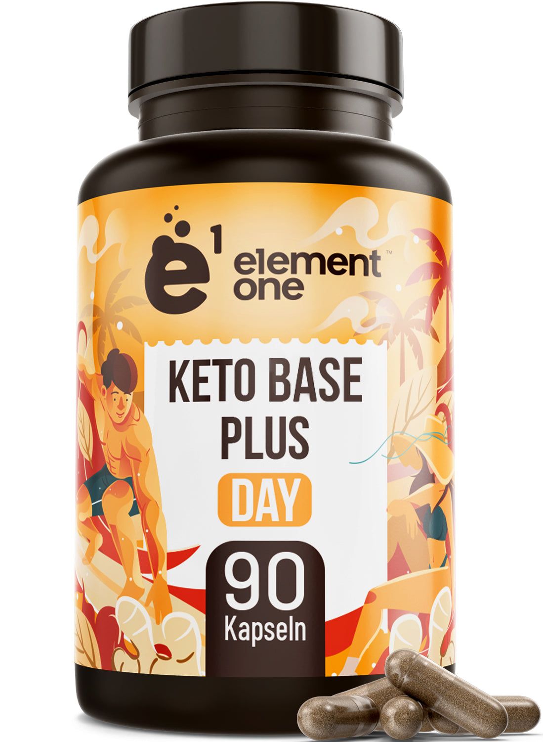 Keto DAY 90 Kapseln | Abnehmen Stoffwechsel Booster hochdosiert Element One St