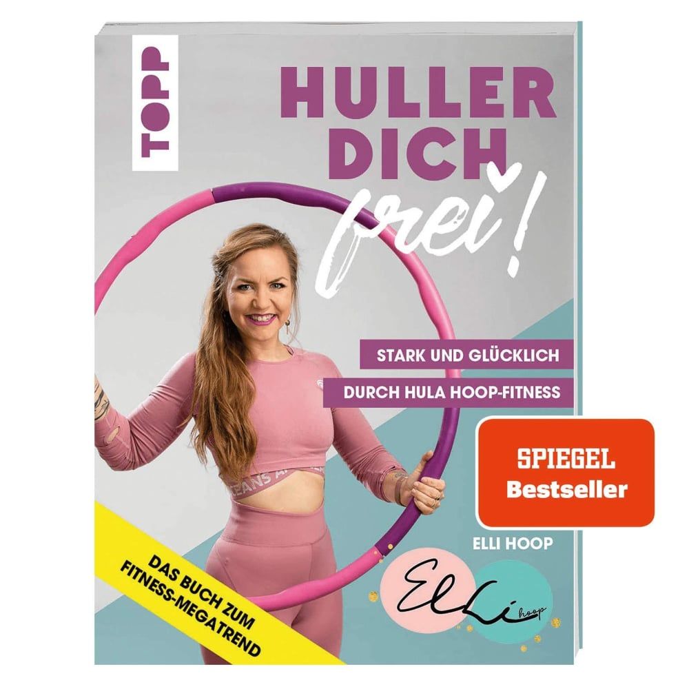 Sport-Knight® Hula Hoop Edelstahl-Reifen Orange inkl. Buch