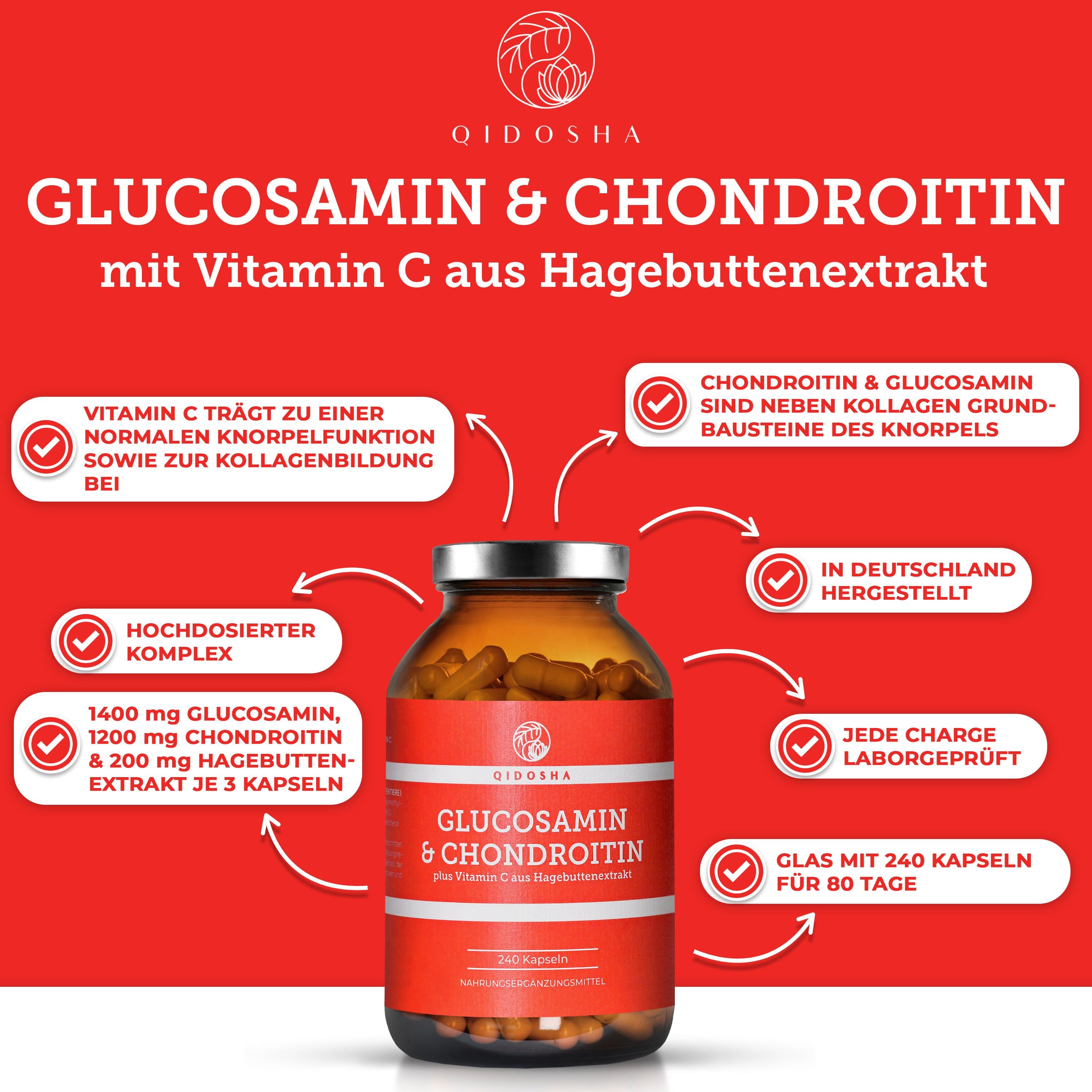 QIDOSHA Glucosamin & Chondroitin plus Vitamin C