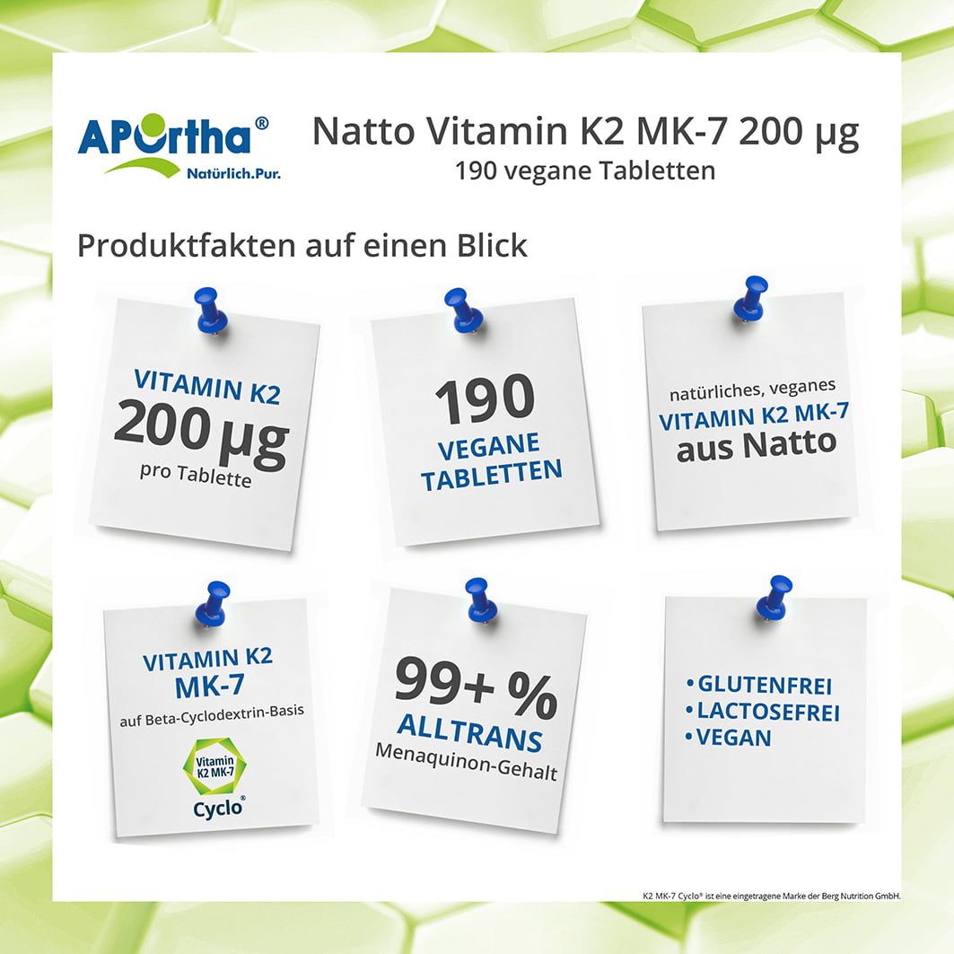 APOrtha® Natto Vitamin K2 MK-7 Cyclo® Tabletten - 200 µg