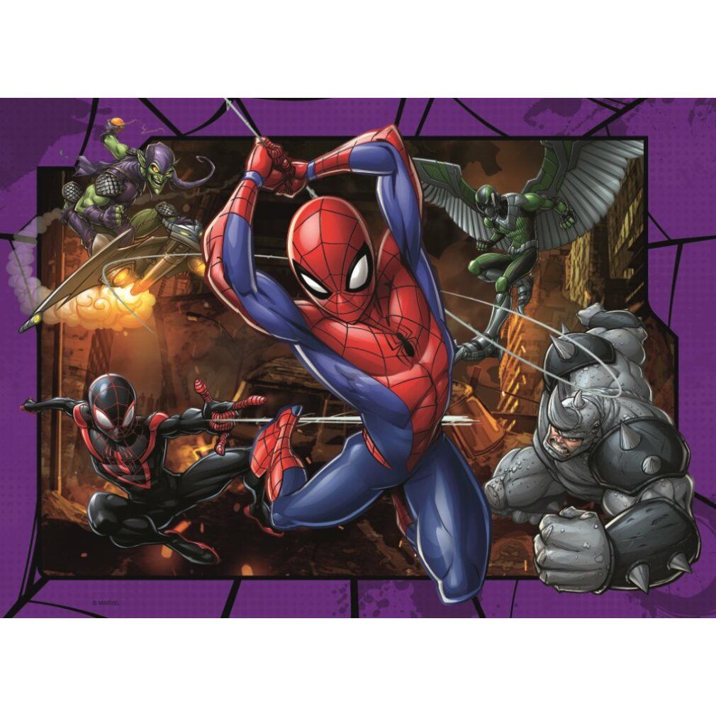 Puzzle 4x100 Stoßstange Pack - Spider-Man