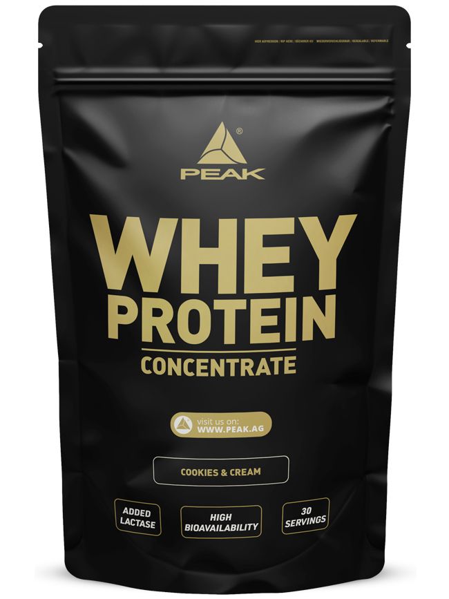 Peak Whey Protein Concentrat - Geschmack Cookies & Cream
