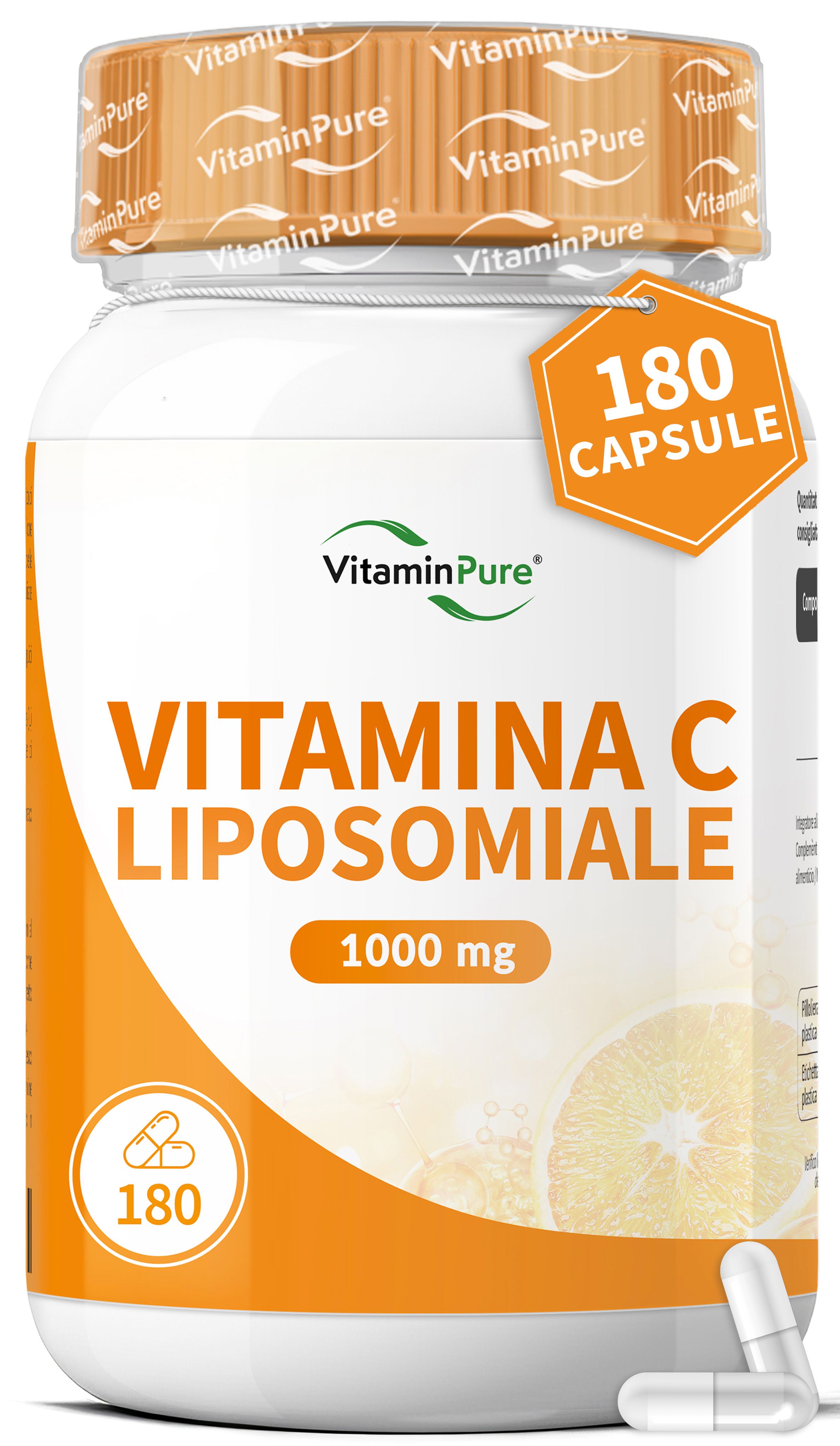 Vitamina C Liposomiale 1000 mg per Energia e Sistema Immunitario, VitaminPure®