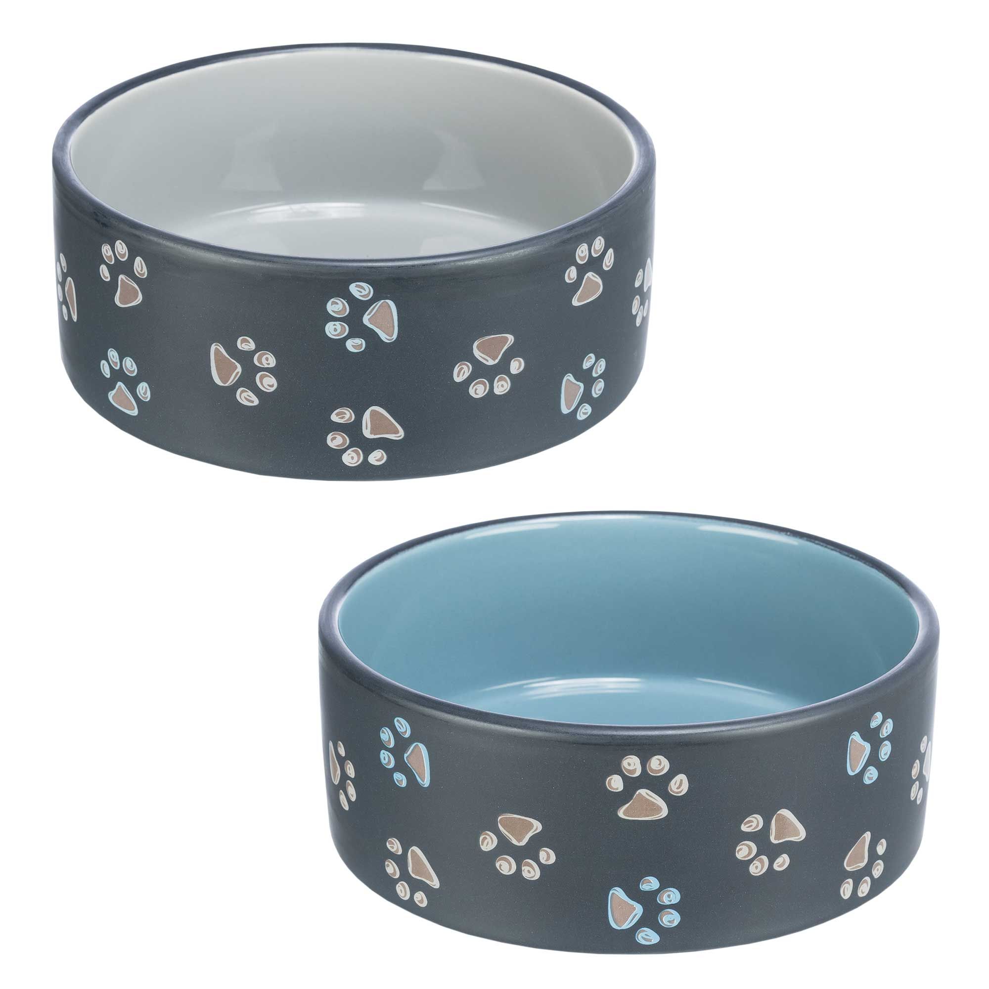 Hundenapf Jimmy - spülmaschinengeeignet - Set 2x0,75L - blau und grau