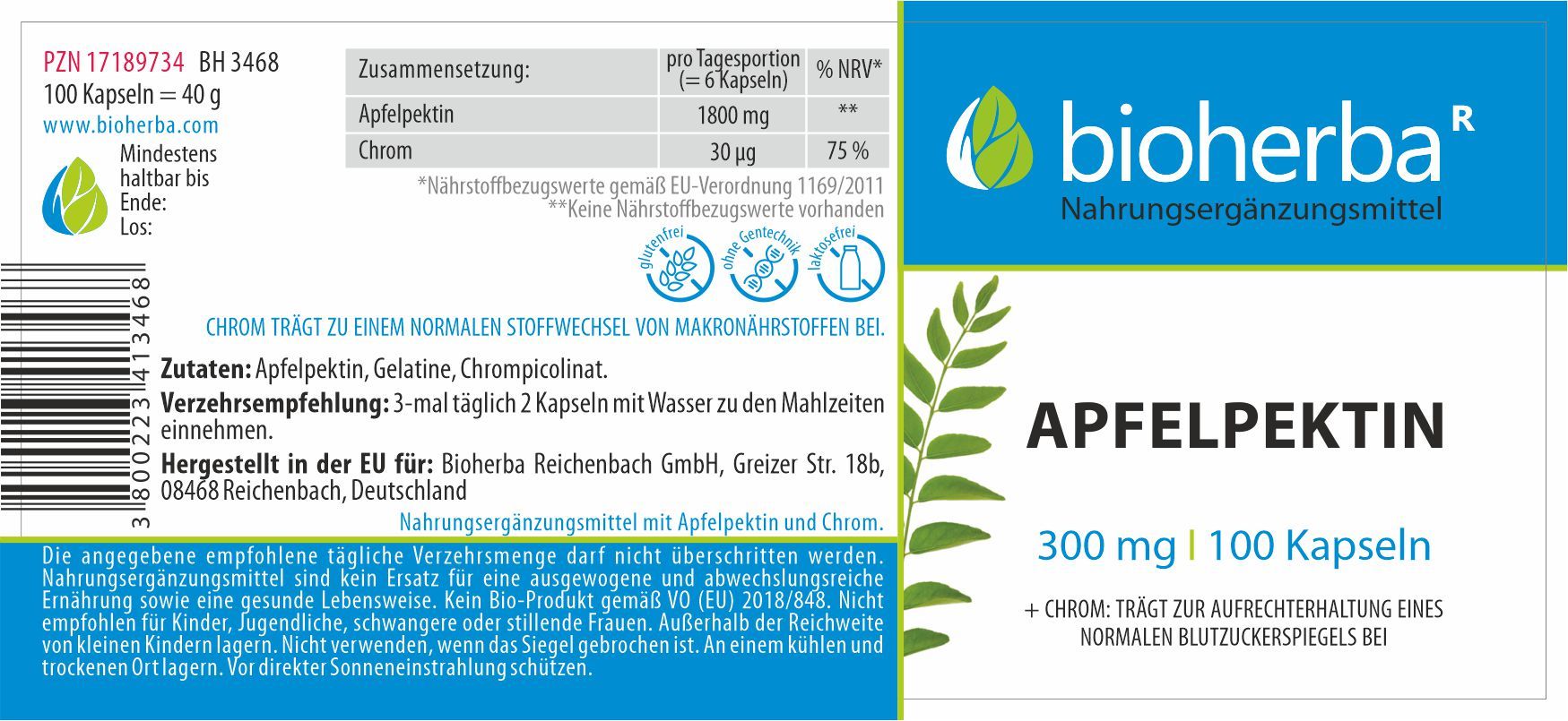 Bioherba Apfelpektin Kapseln