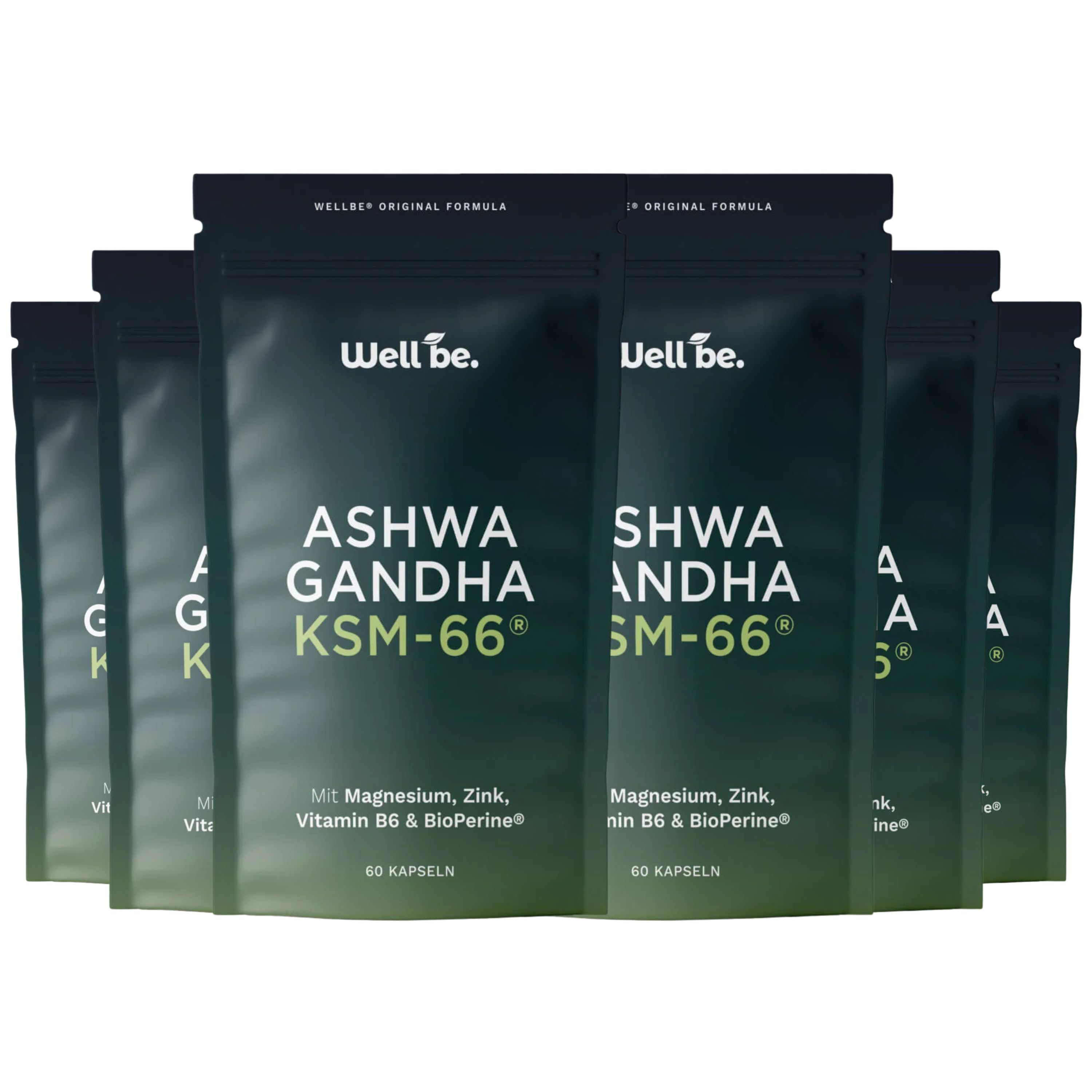 wellbe Ashwagandha KSM-66® – Mit Magnesium, Zink & Vitamin B6