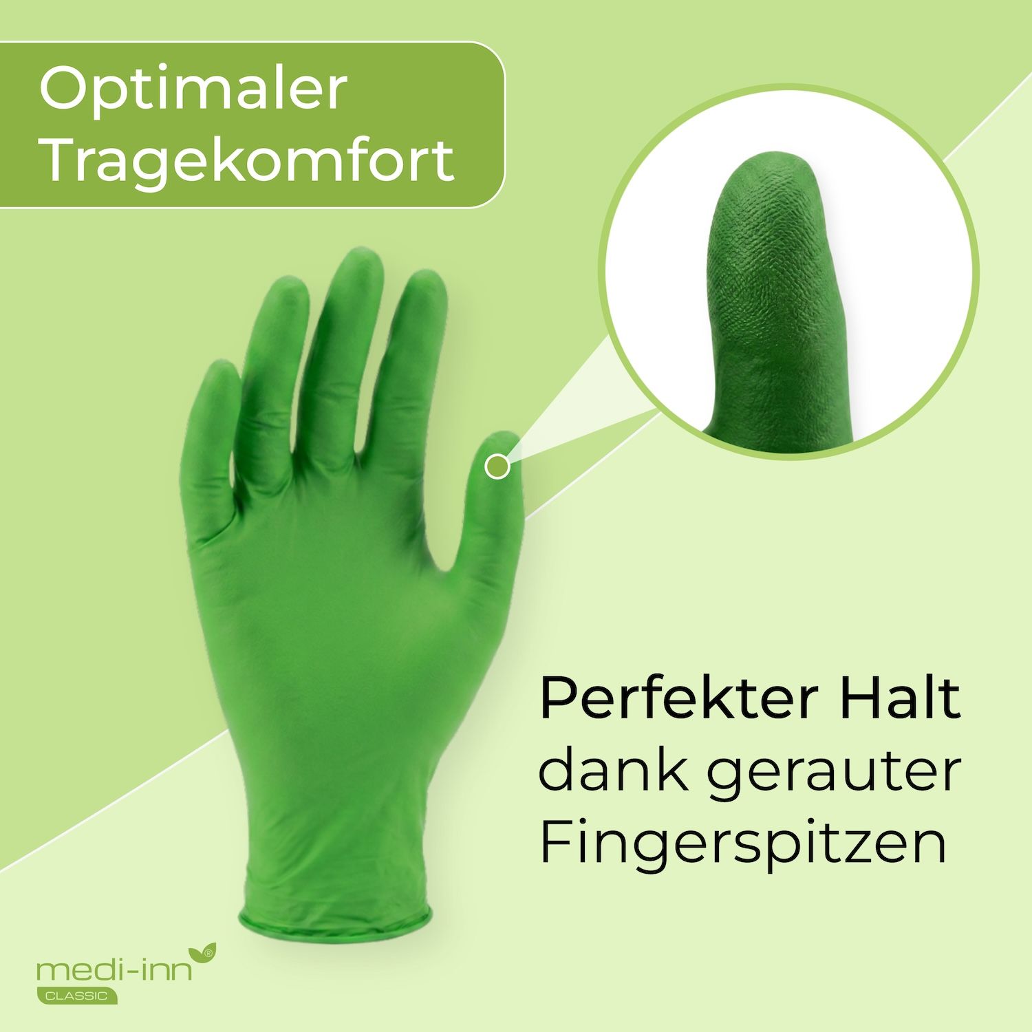 Medi-Inn Nitril Apple Green Einmalhandschuhe