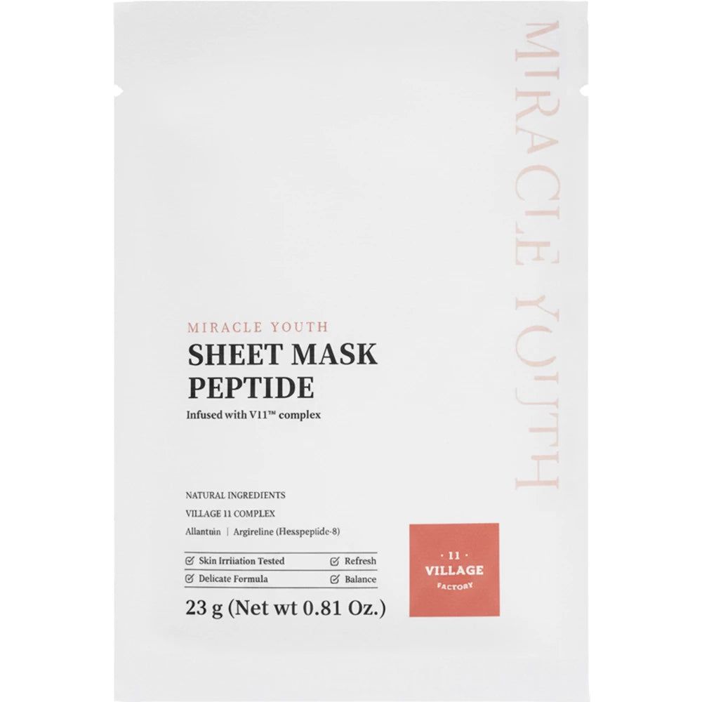 Village 11 Factory Miracle Youth Sheet Mask Peptide 1 St Gesichtsmaske