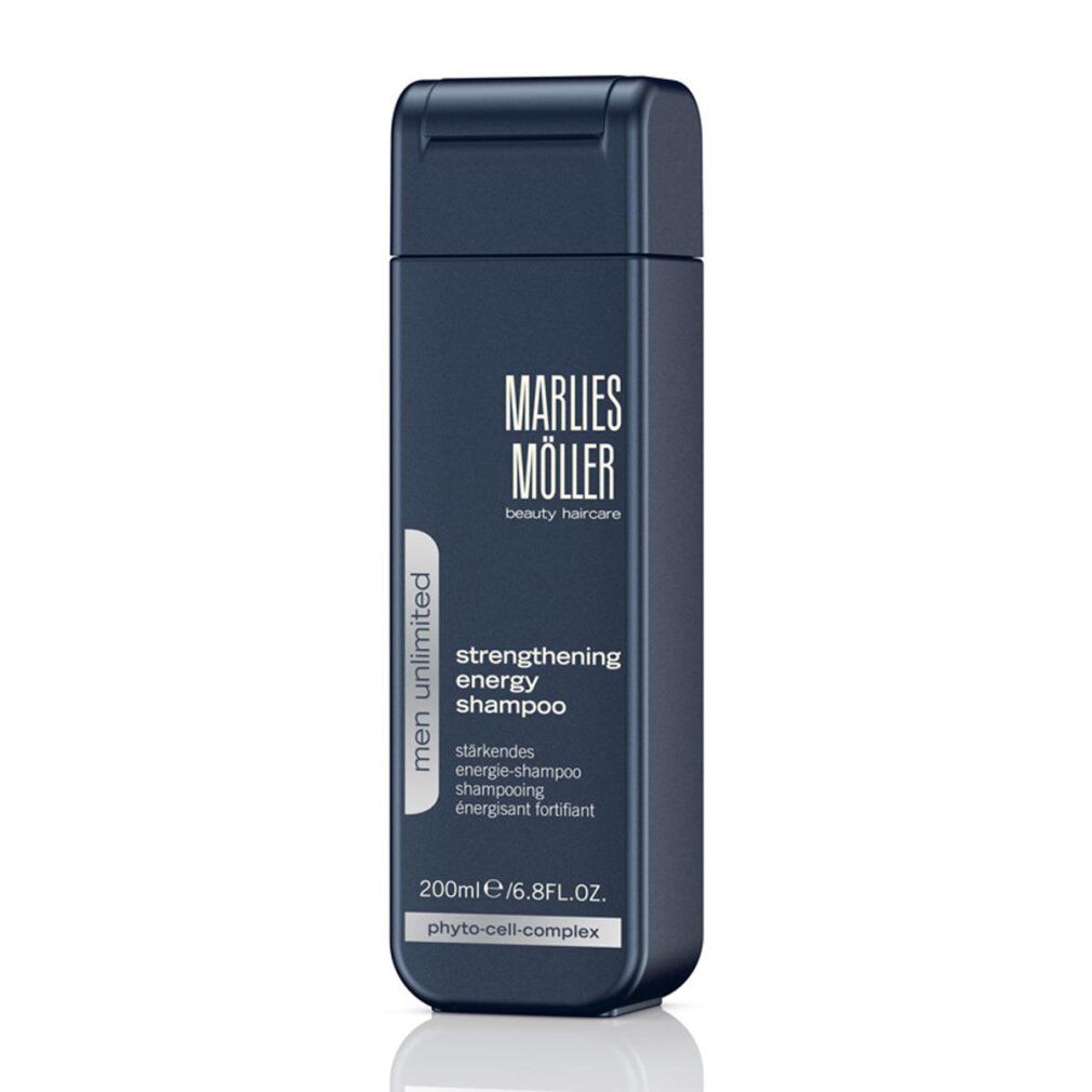 Marlies Möller Men Unlimited Strengthening Energy Shampoo mit Verpackung.