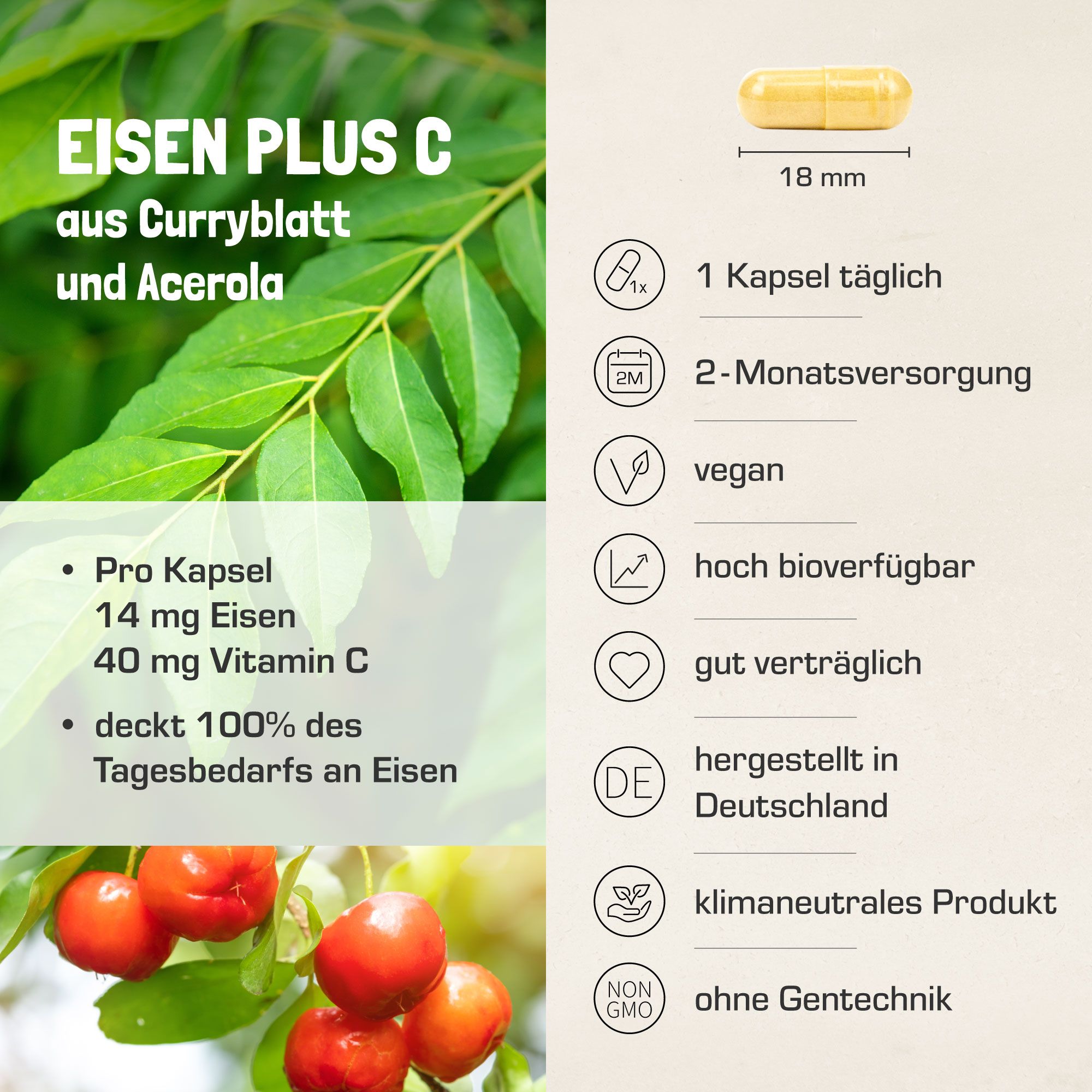 Purabyo Eisen plus C 60 St Kapseln