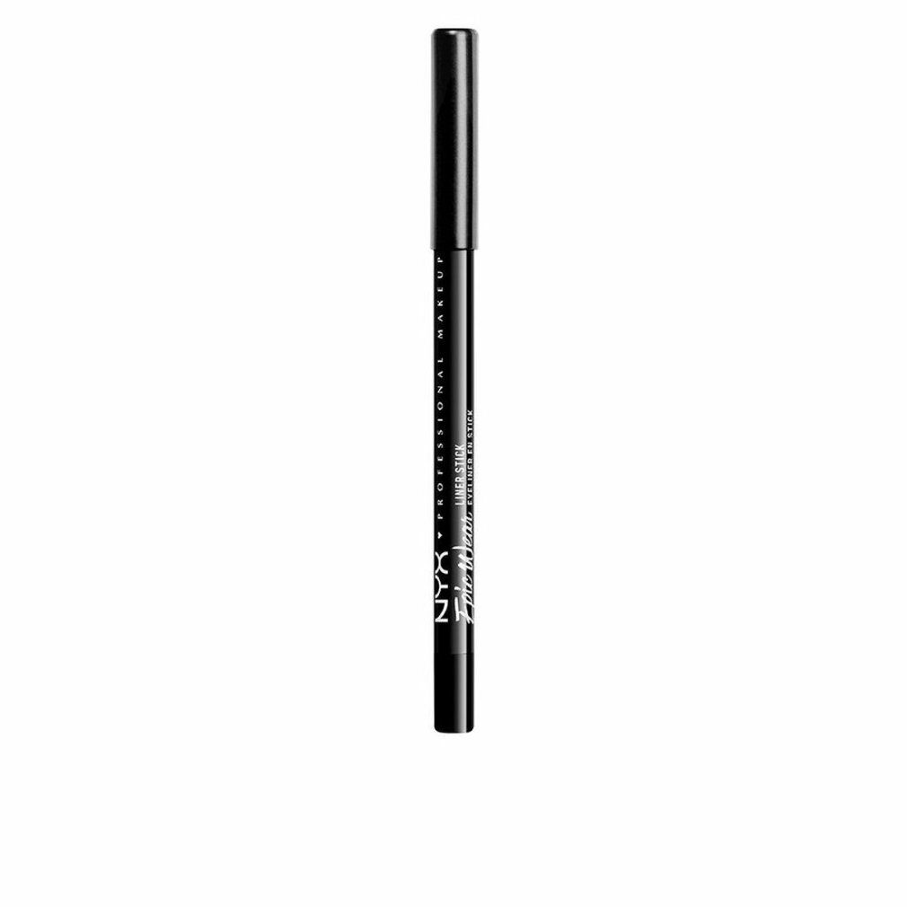 Schwarzer NYX Professional Makeup Epic Wear Liner Stick. Zylindrische Form, schwarze Hülse, schwarze Spitze. Markenschriftzug.