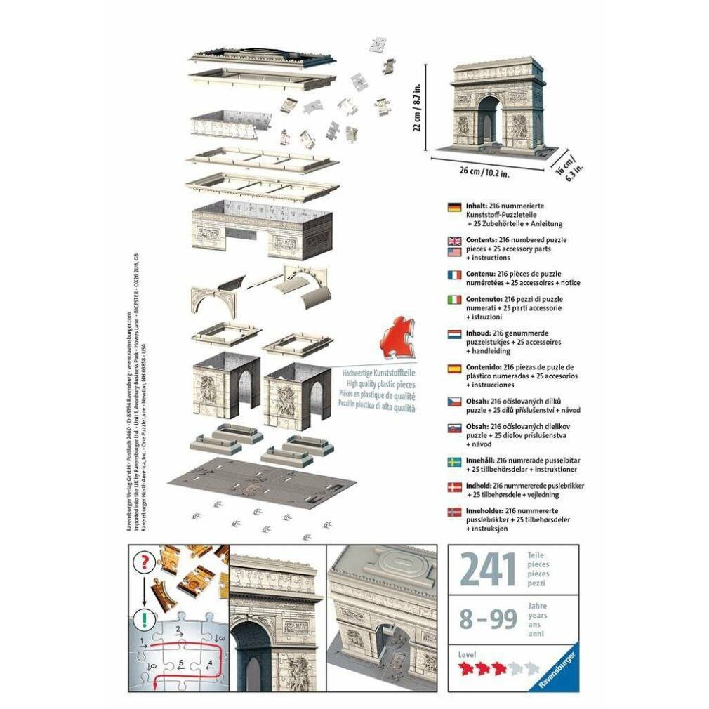 ravensburger 3D-Puzzle Arc de Triomphe, Frankreich