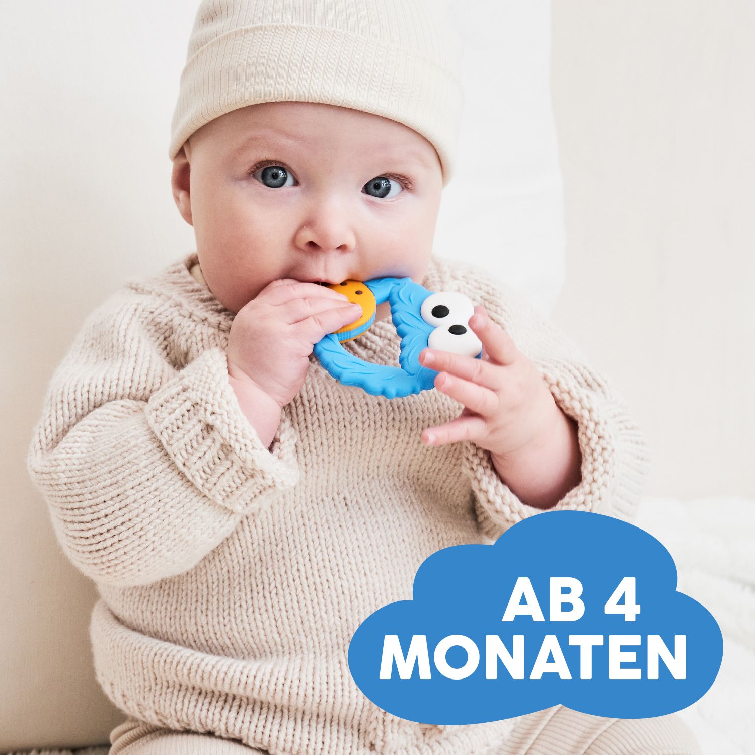 sensimed Baby Beißring Krümelmonster – Kühlende Zahnungshilfe – Klinisch Getestet & TÜV-Geprüft