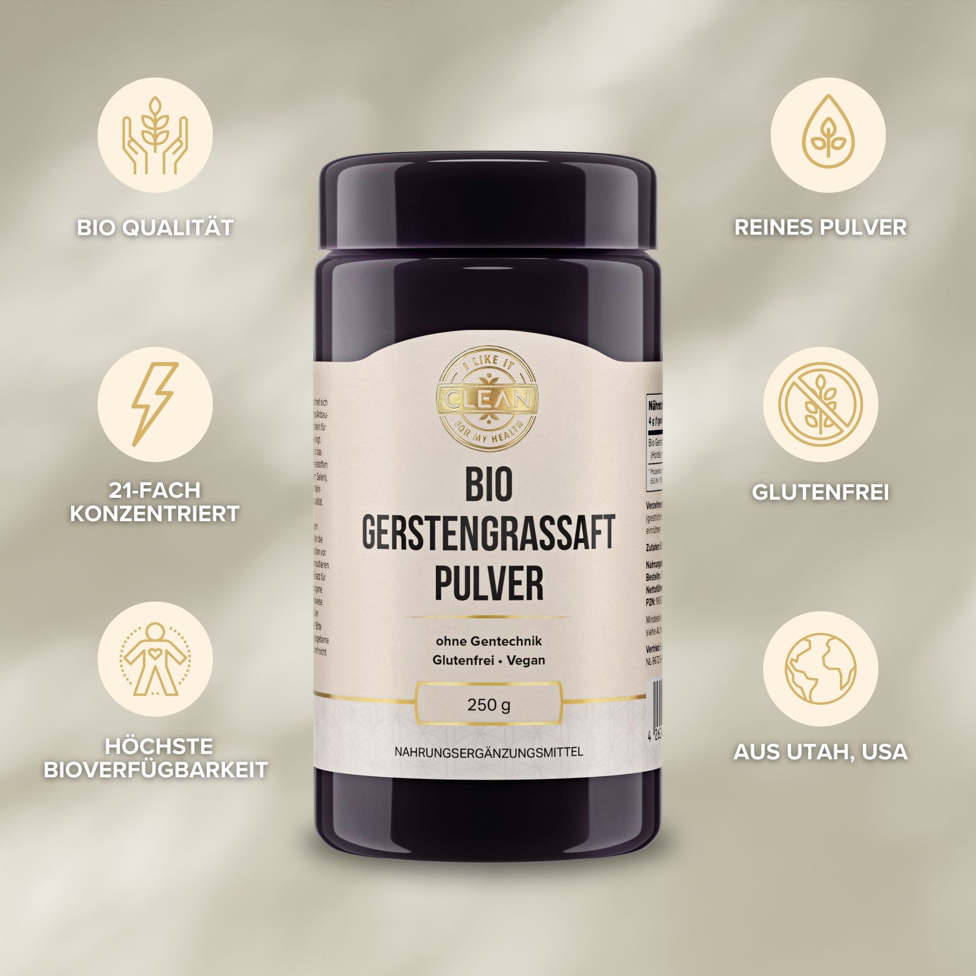 i-like-it-clean Gerstengrassaft Pulver Bio