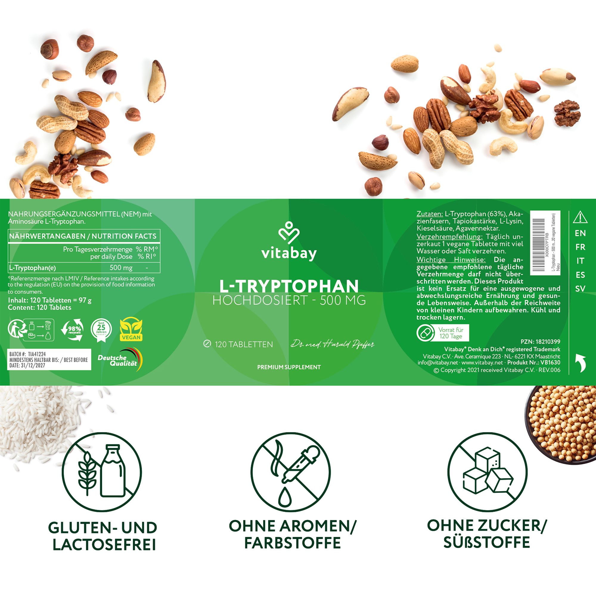 Vitabay L-Tryptophan 500 mg