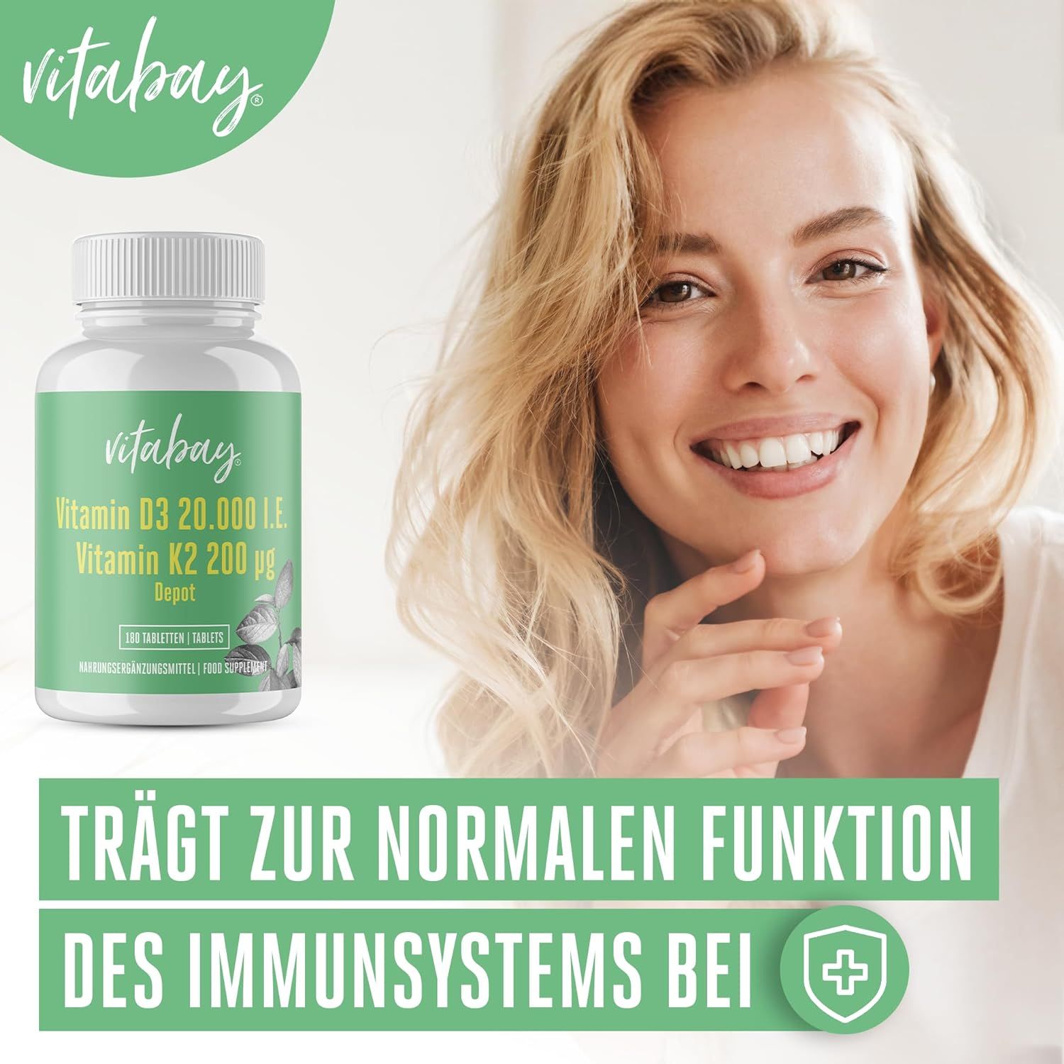 Vitabay Vitamin D3 20000 Ie K2 180 St Shop Apotheke