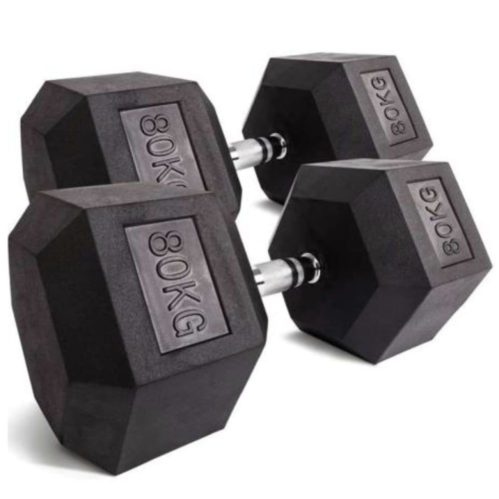 Sport-Knight® Gummierte Kurzhanteln 2x 80kg