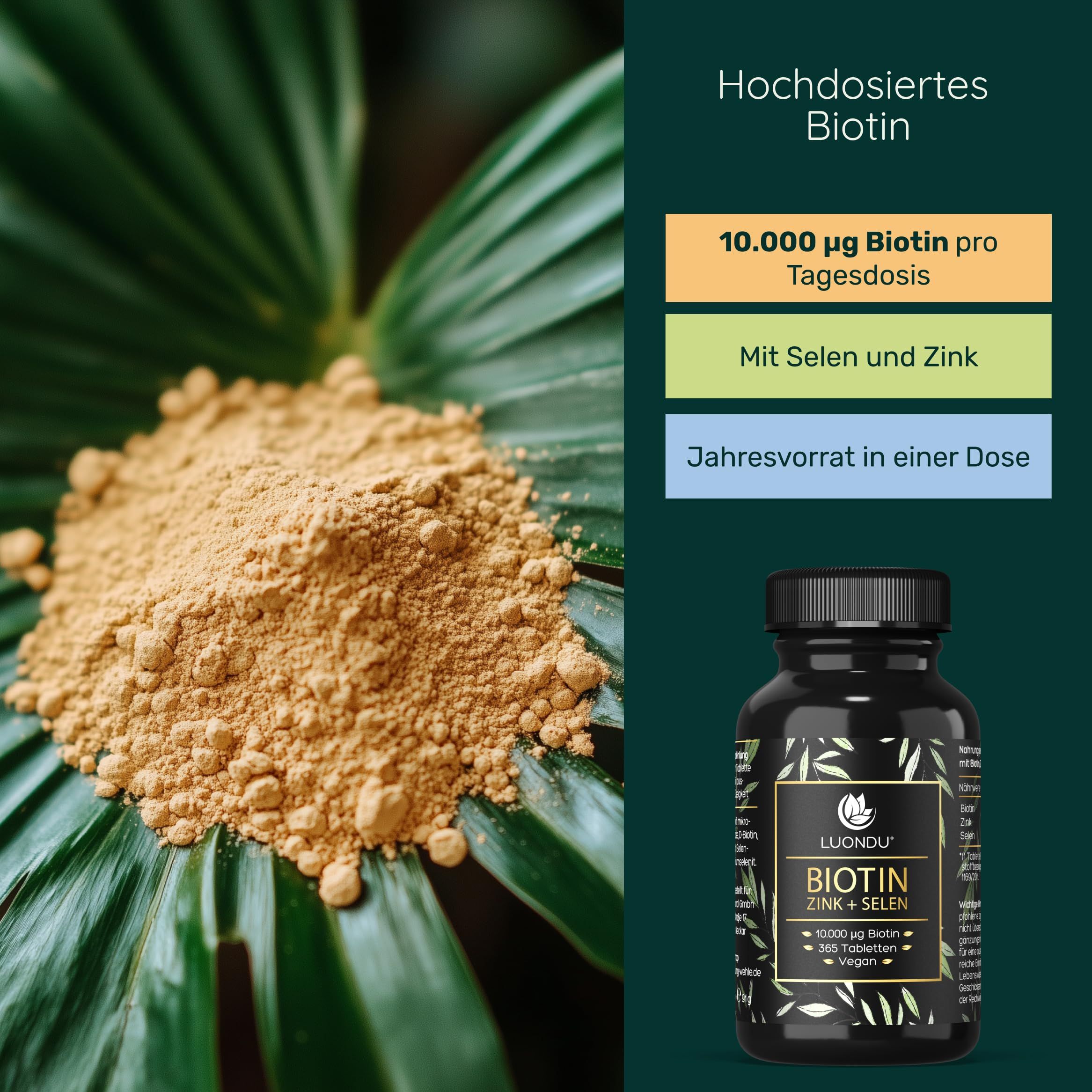 Luondu Biotin 10 mg  + Selen + Zink