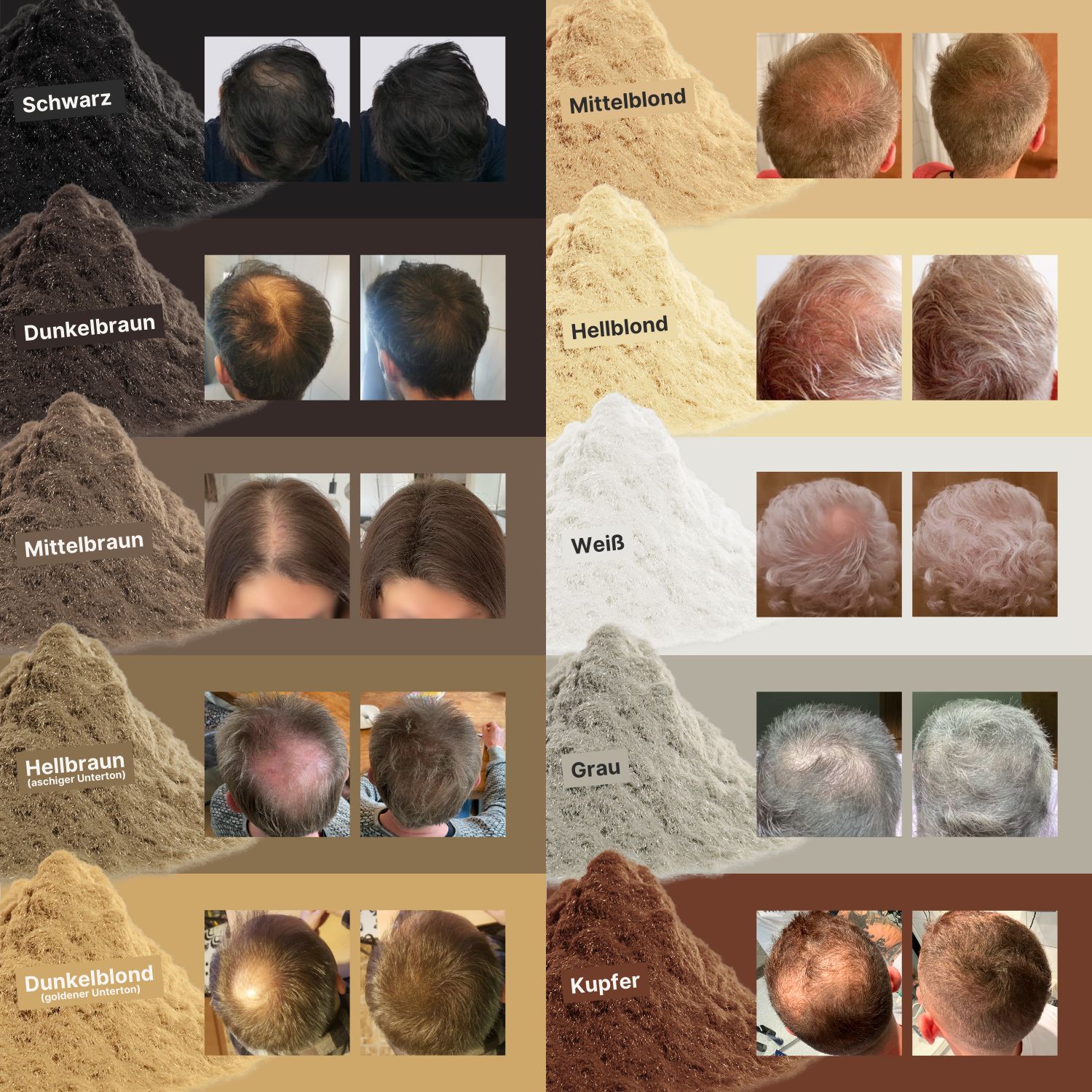 IMPERIO® Streuhaar zur Haarverdichtung - 100% Baumwolle, dermatologisch getestet