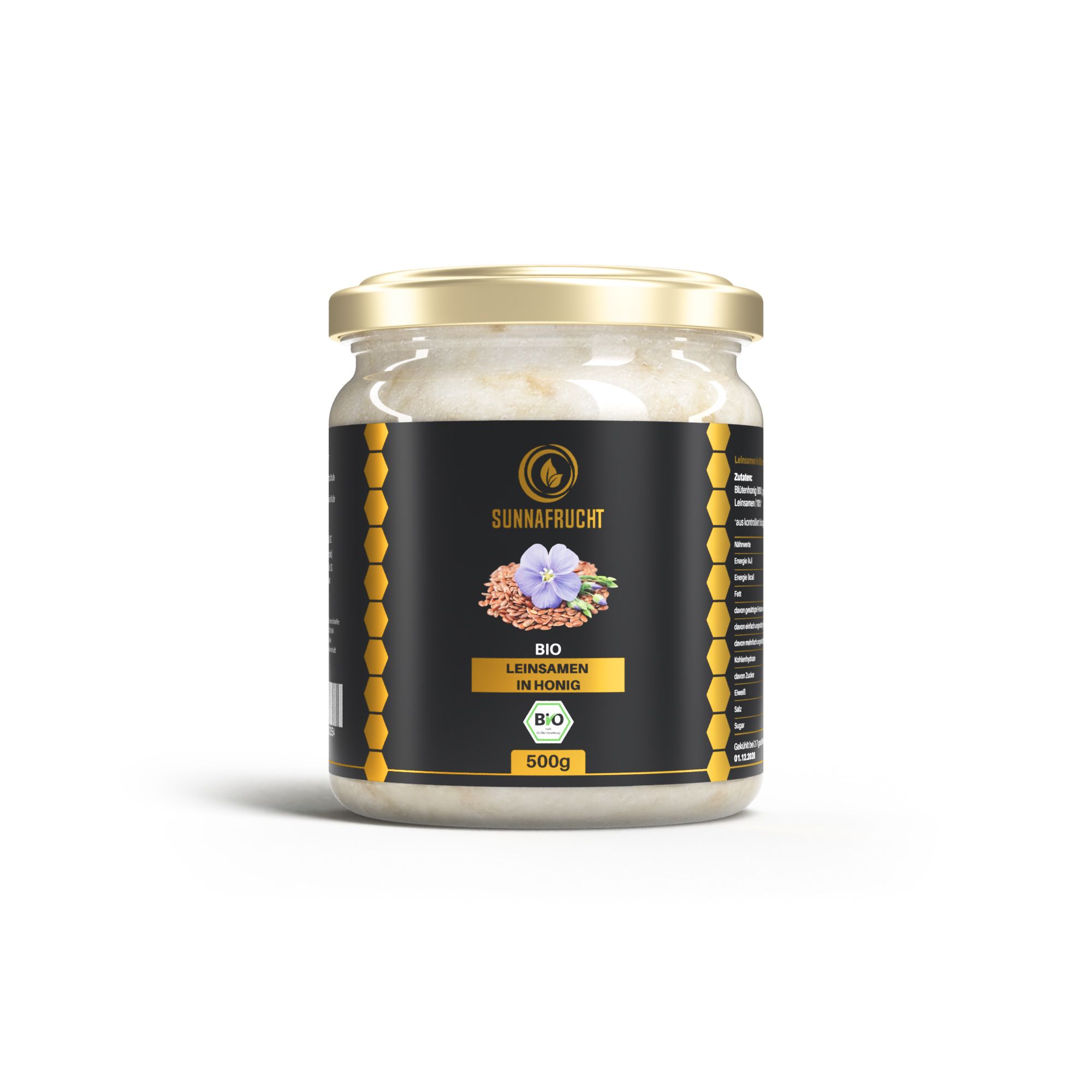 Sunnafrucht® Premium BIO Leinsamen in Honig 500 g