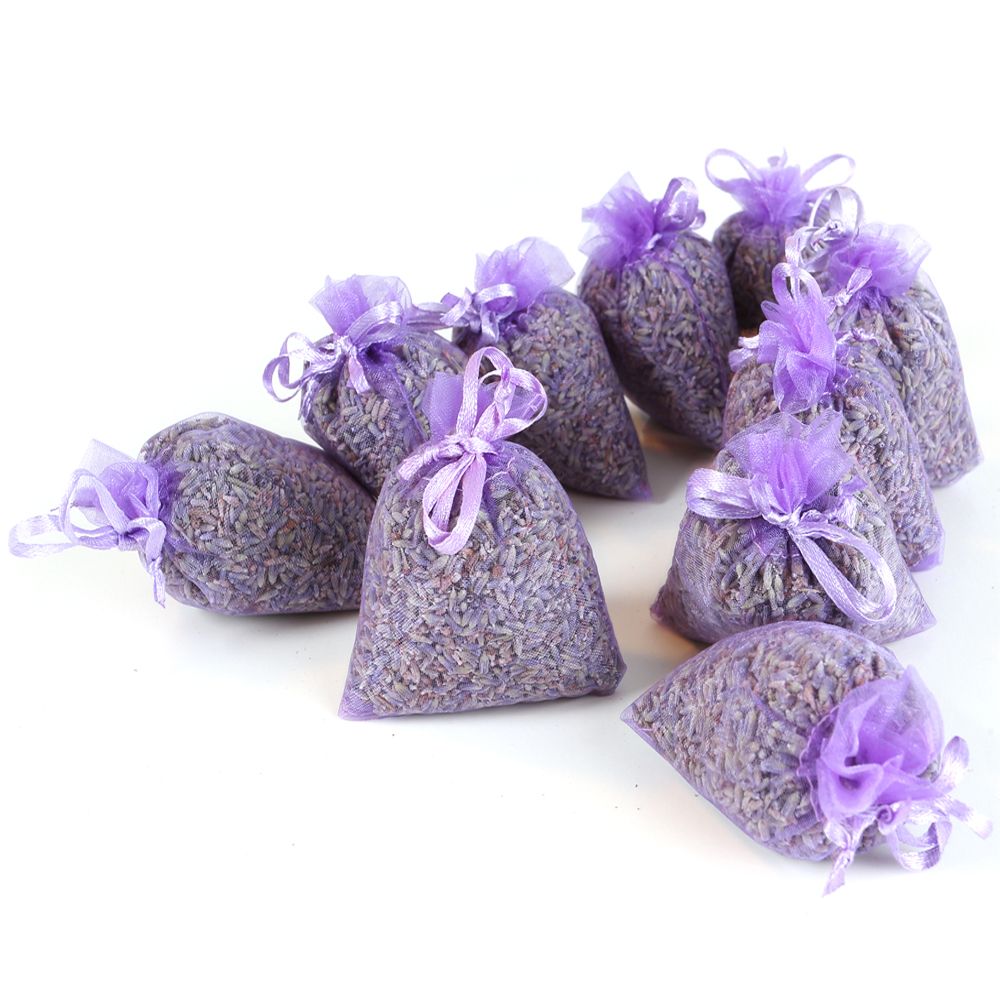 Quertee 10 Lavendelsäckchen Duftsäckchen mit Bio-Lavendel