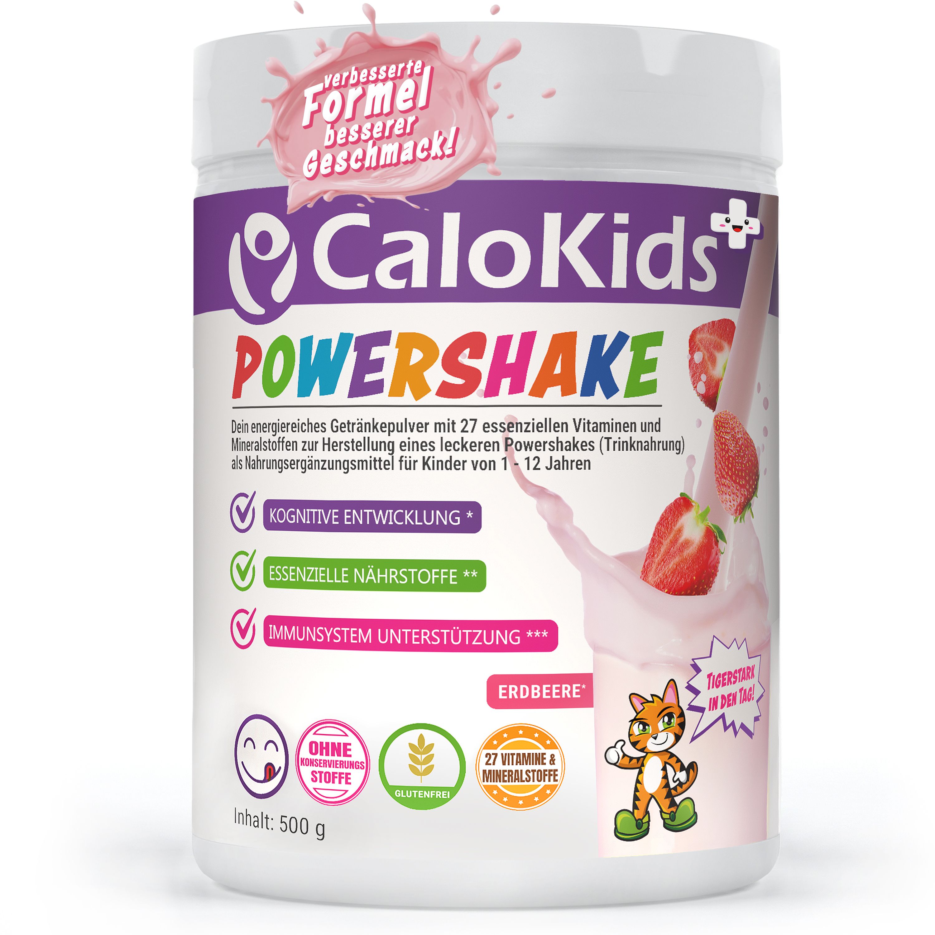 CALOKIDS+ Powershake Trinknahrung Erdbeere Pulver