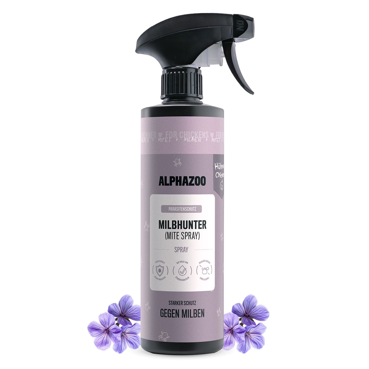 alphazoo MilbHunter Milbenspray für Hühner 500 ml Spray