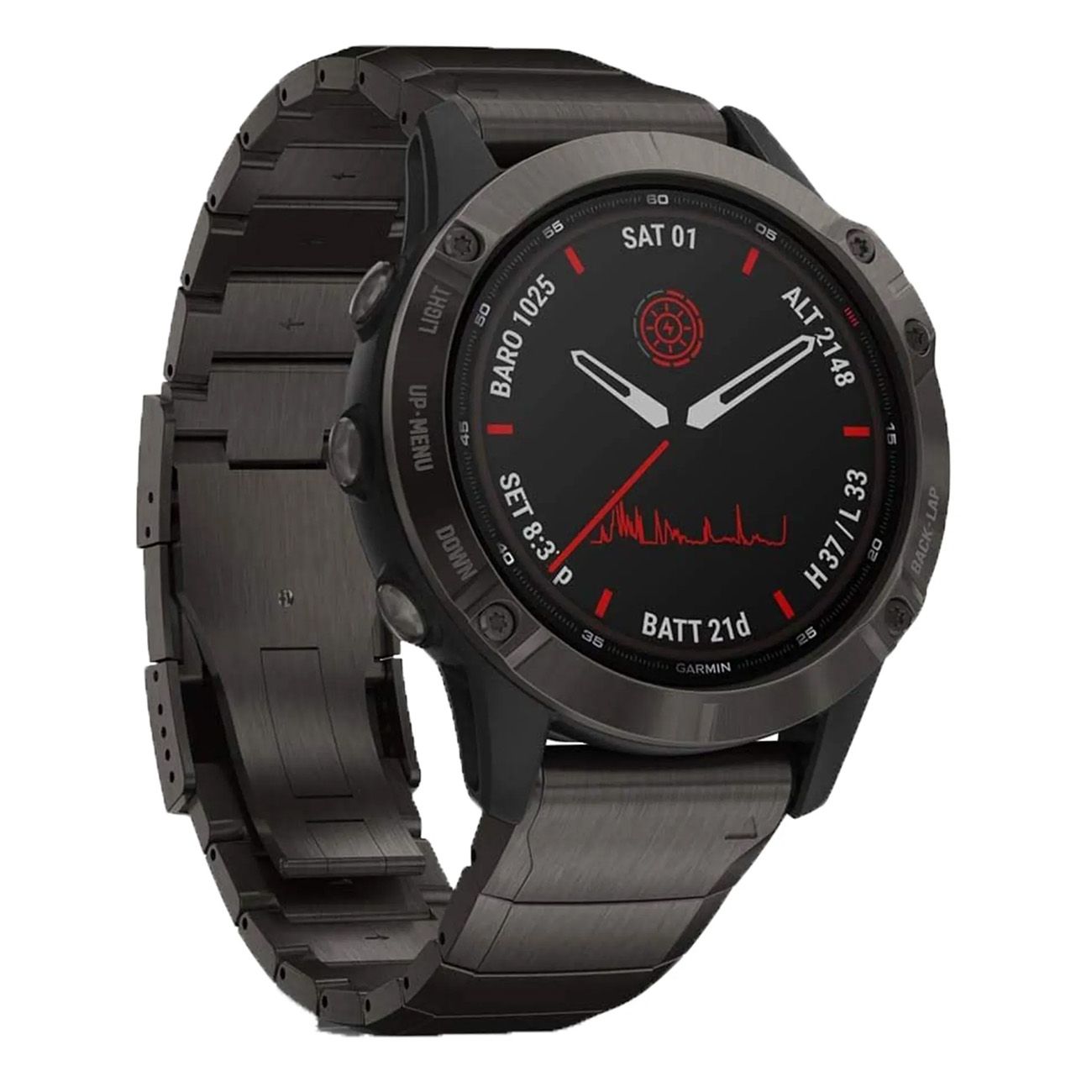 Pulsuhr / Tracker Garmin - fenix 6X Pro Solar - Silikon schwarz - 010-02157-21