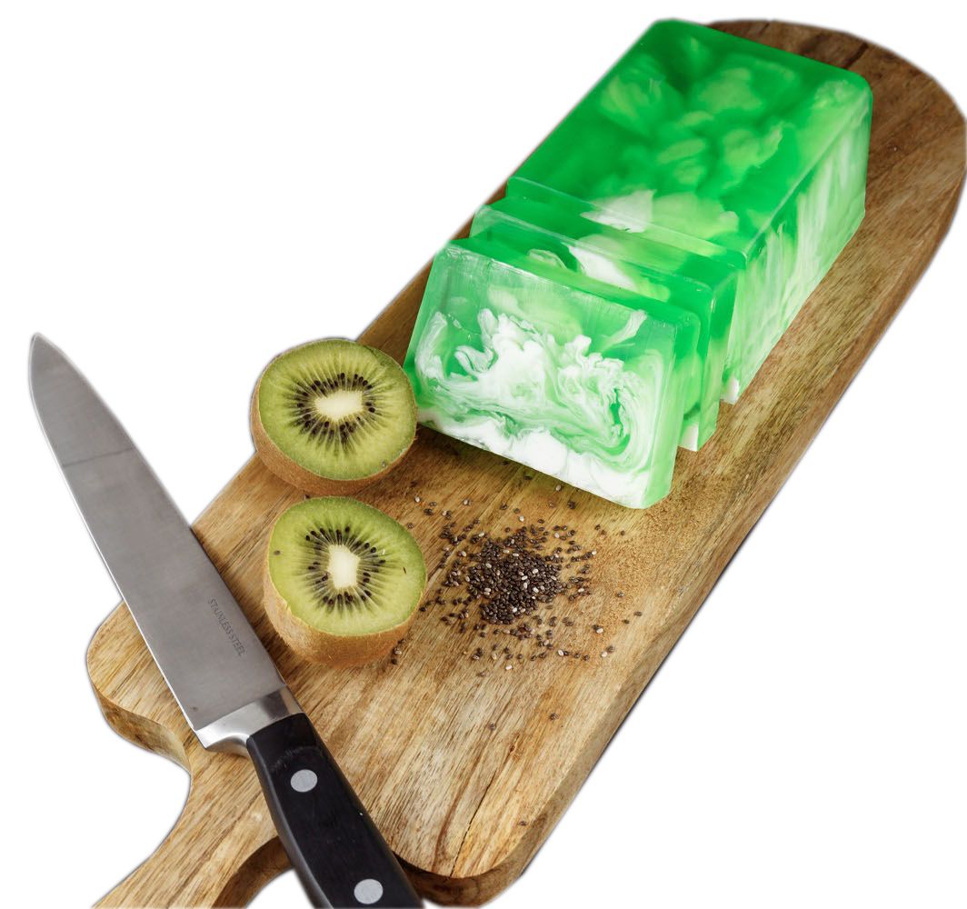 Nesbel Seife Kiwi – fruchtig & peelend | Glycerin Ziegenmilch 100 g