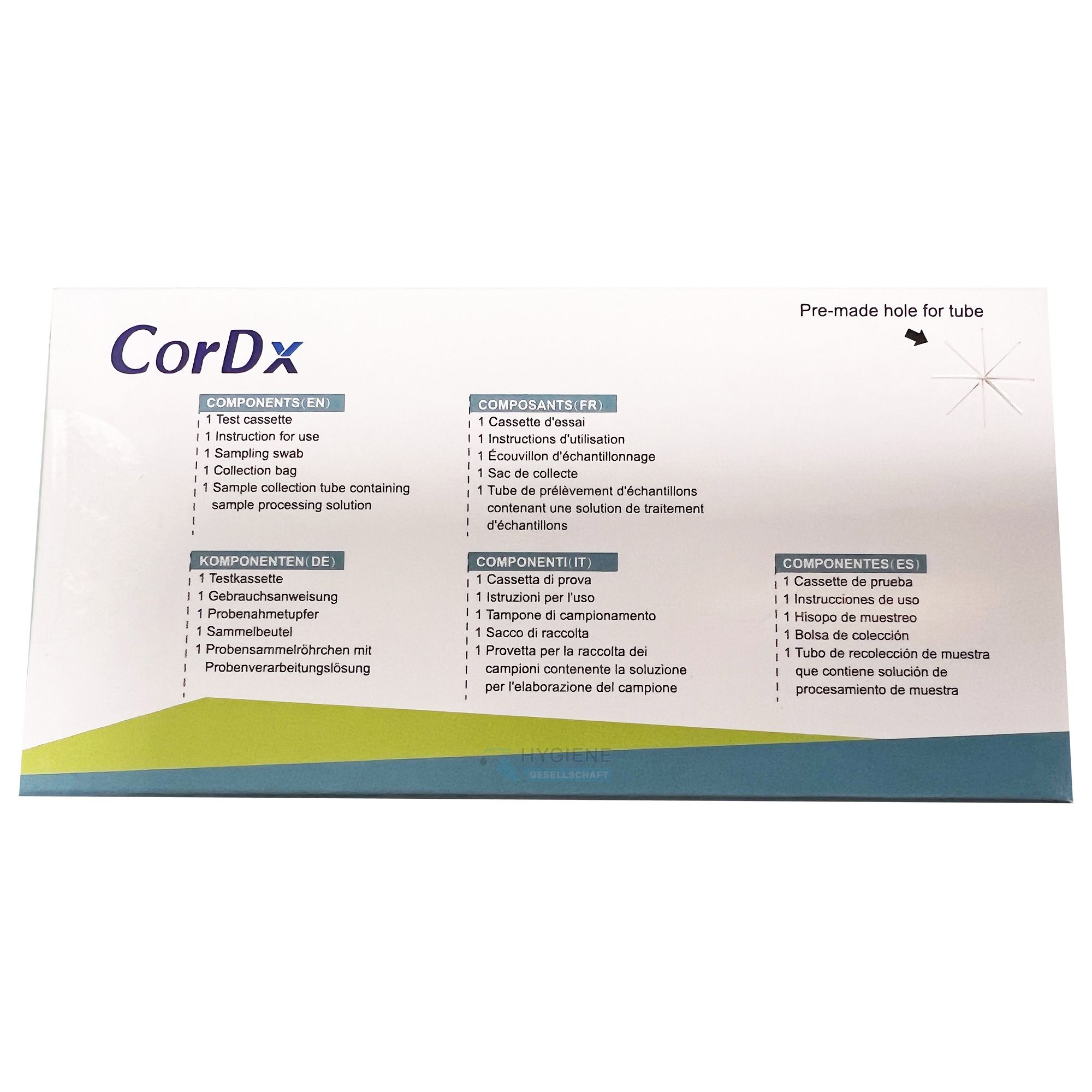 CorDx 4in1 Antigentest für Influenza A/B + COVID-19 + RSV + GRATIS NANO FFP2