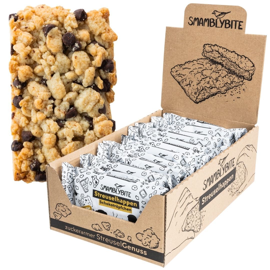 Smamblybite zuckerarme Streuselhappen mit Dinkel Schokotröpfchen 540 g