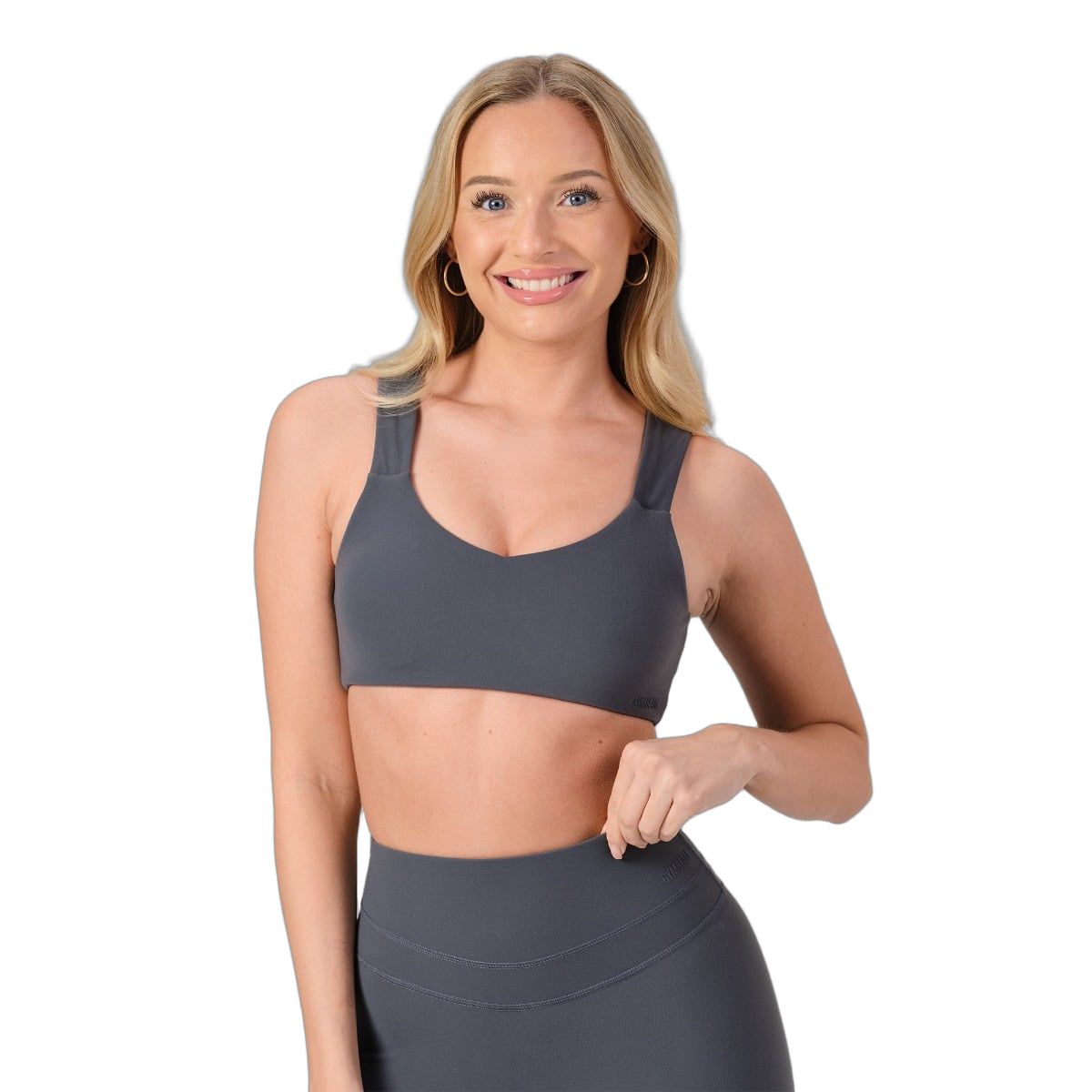 GymBeam Sport-BH Damen mit breiten Trägern und Open-Back-Design Iron 1 St