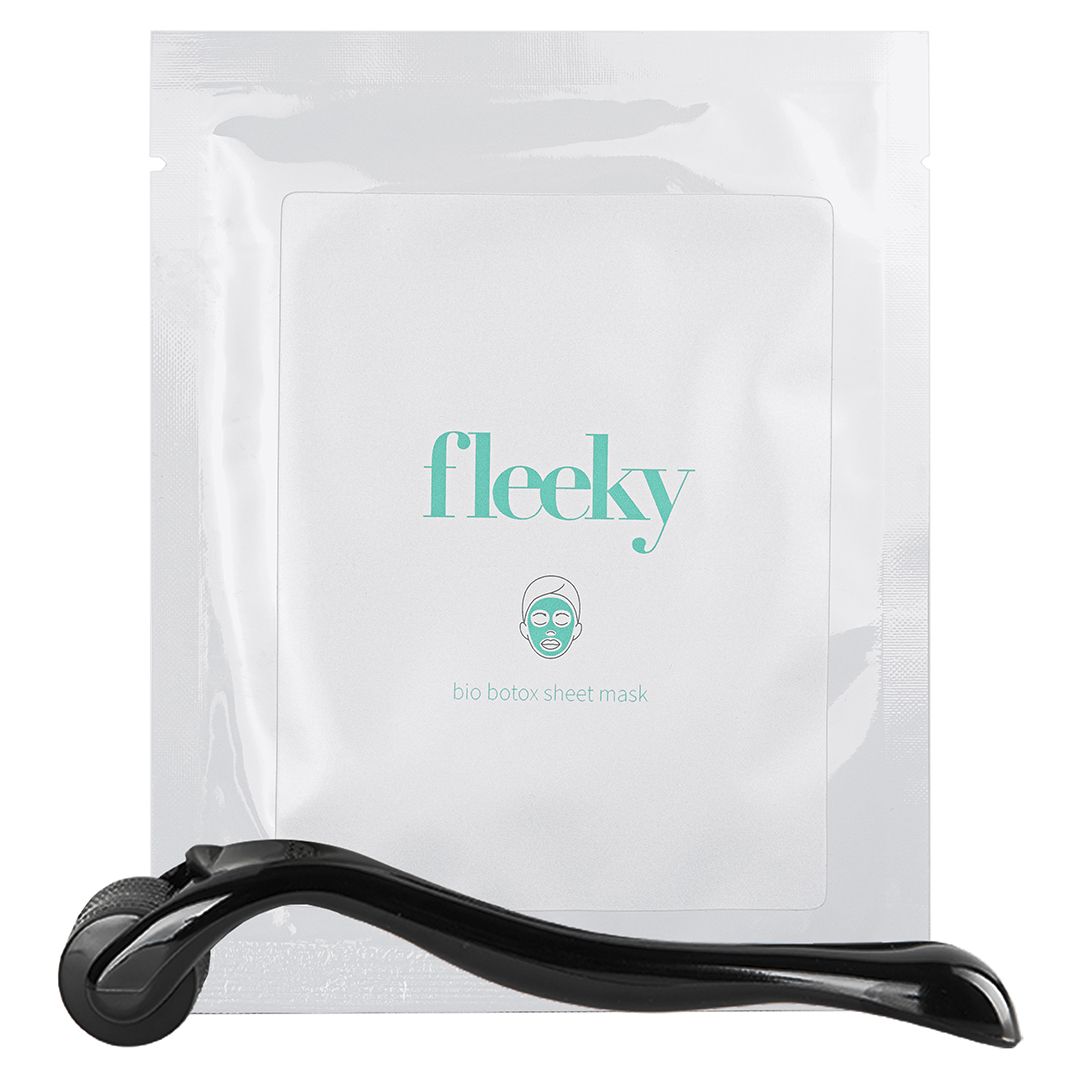 fleeky Bio Botox Sheet Mask mit 540 Needle Dermaroller