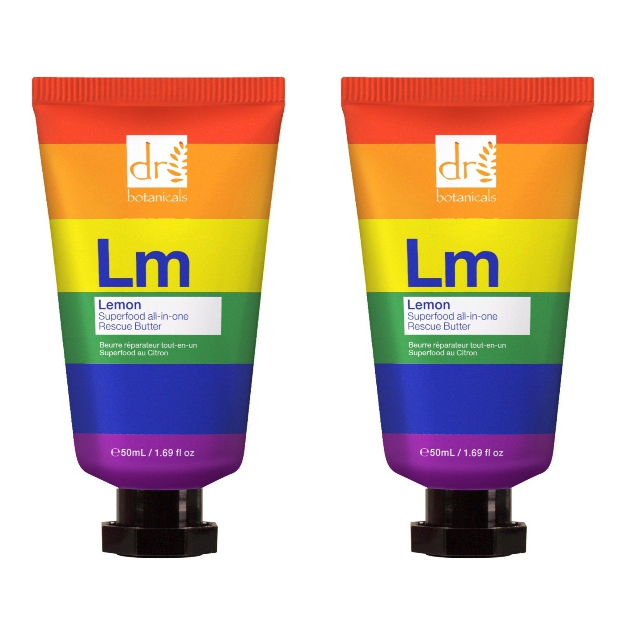 Dr Botanicals Pride Edition Zitronen-Superfood All-in-One Rettungsbutter 50ml x 2 Duo-Pack