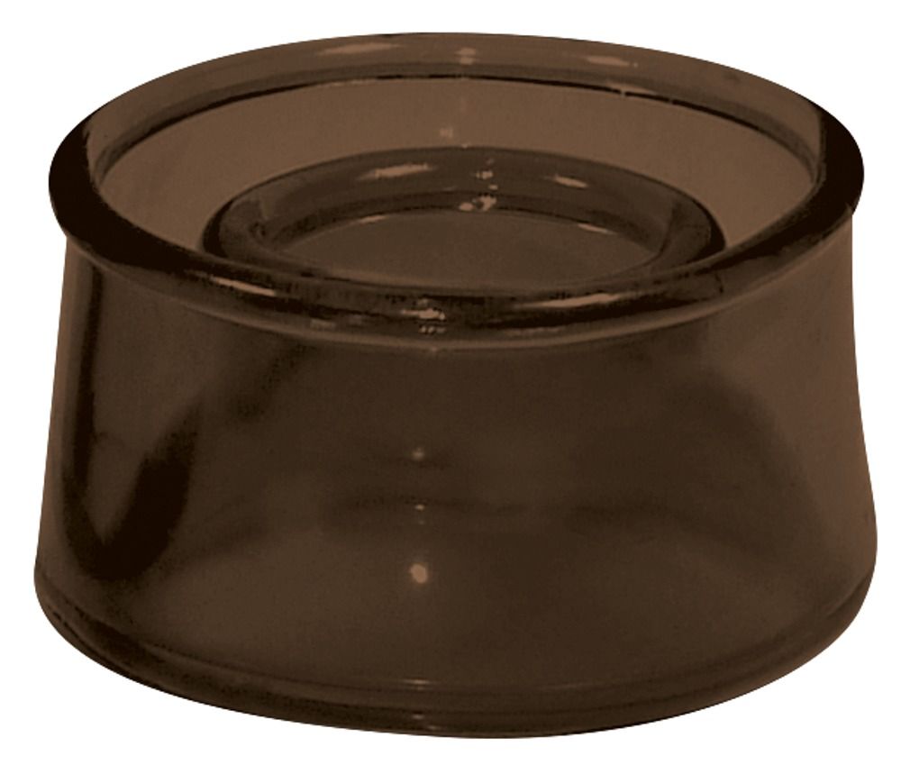 Braune Ersatzmanschette. Runde Form mit erhöhtem Rand und innerer Aussparung.