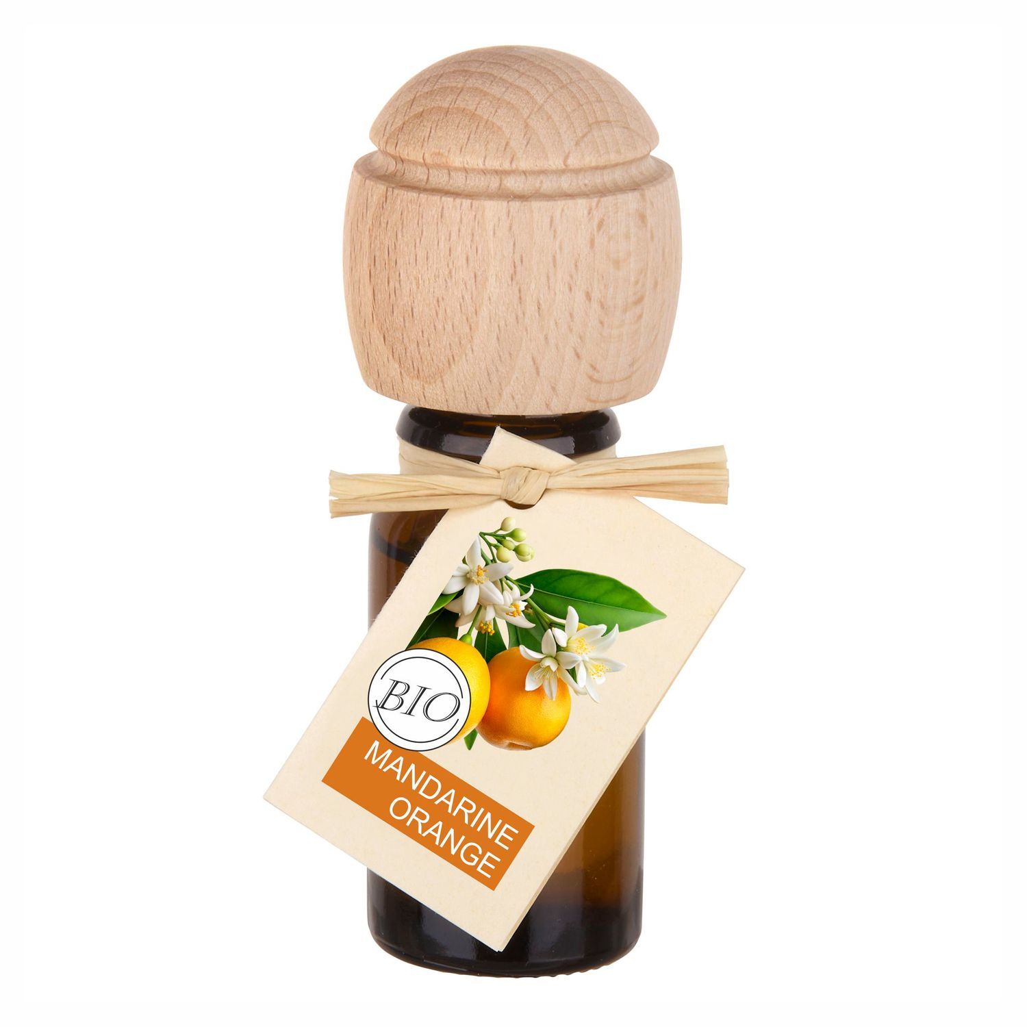 Traumduft Piccolino Mandarine-Orange Duftöl – Handgefertigt, ätherische Öle, Buchenholzverschluss 10 ml Ätherisches Öl