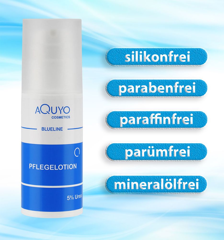 Blueline Pflegelotion 5% Urea Creme Lotion, Körperlotion für trockene & empfindliche Haut