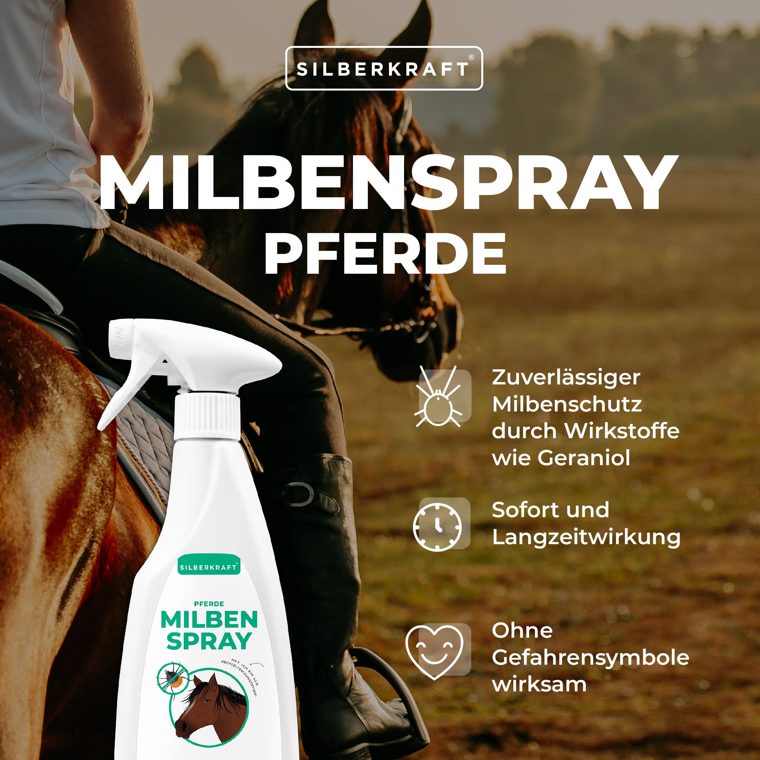 Silberkraft Milbenspray Pferde 500 ml Spray