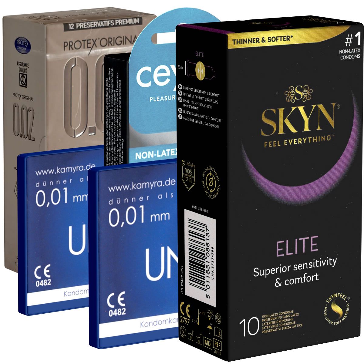 Kondomotheke® Latexfreie Kondome - 4-Sorten-Pack A