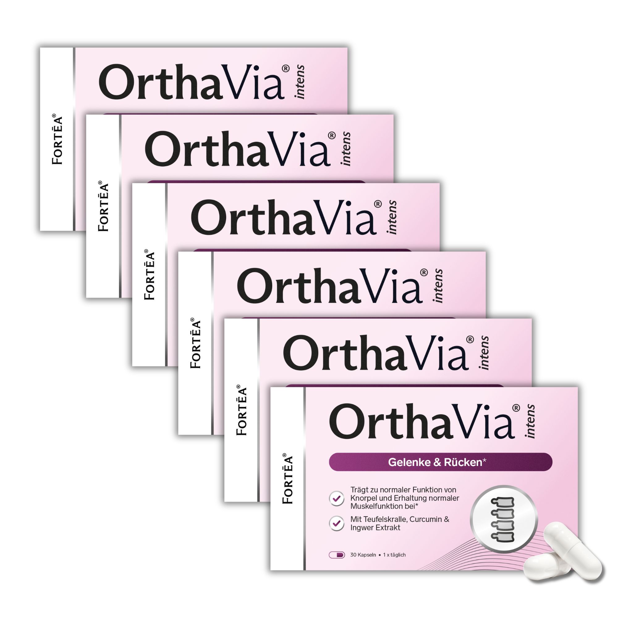 Fortea® OrthaVia® intens – Gelenke & Rücken 180 St Kapseln