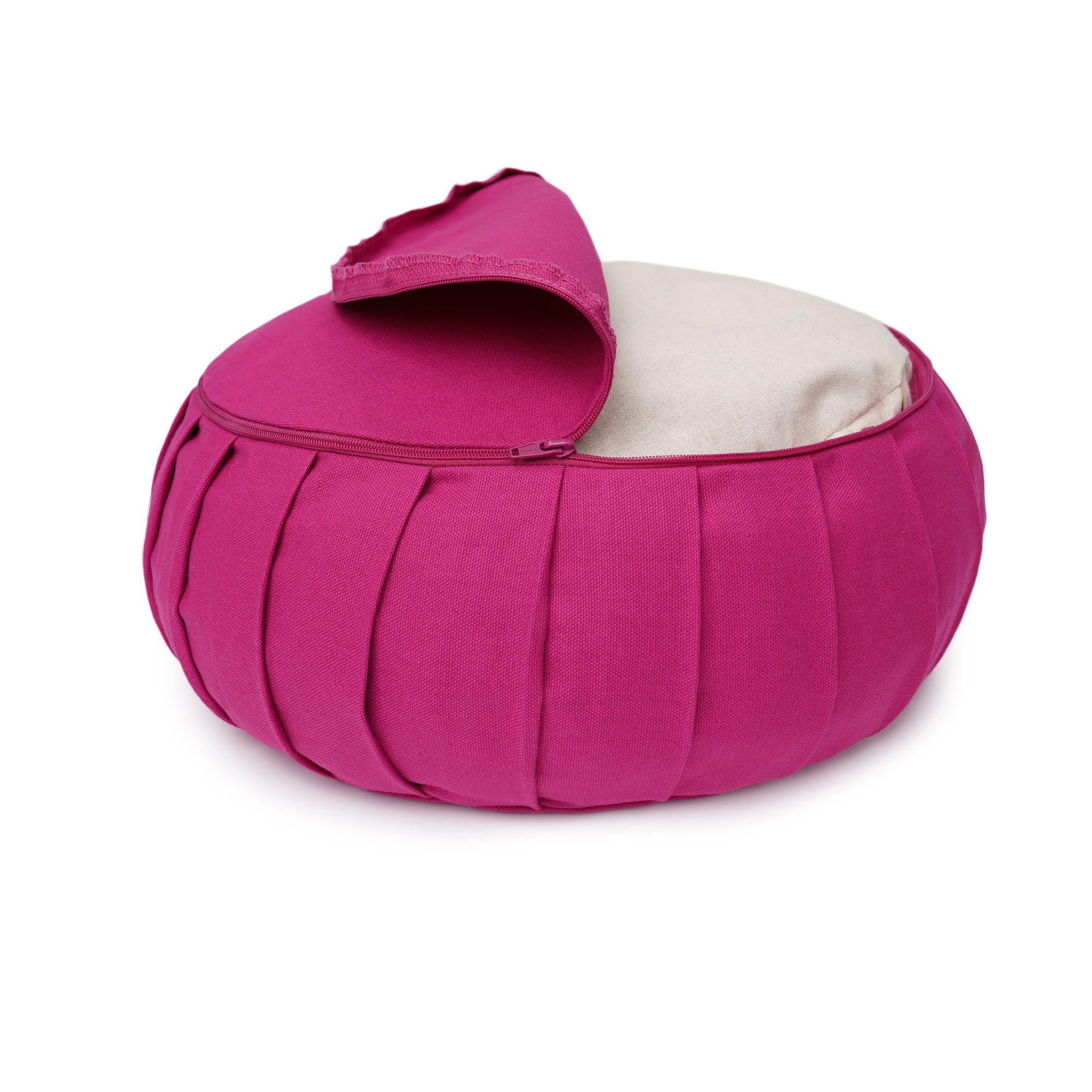 yogabox Meditationskissen / Yogakissen Zafu BASIC mit ZIP - magenta - 31 x 31 x 15,0 cm