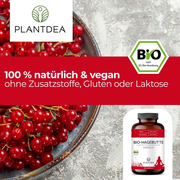 PlantDEA Bio Hagebutte Kapseln