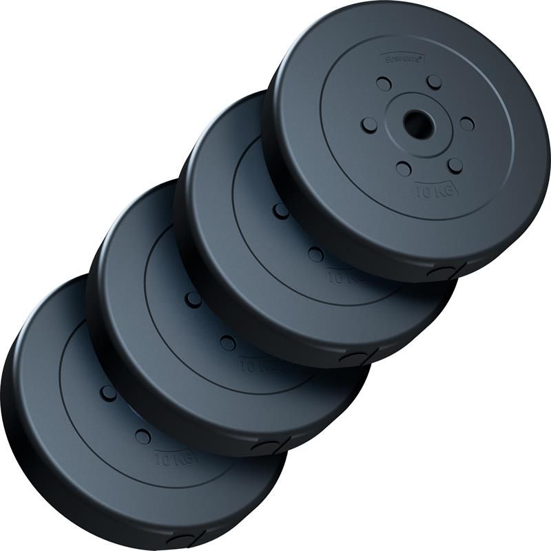 ScSPORTS® Langhantelset 60 kg Kunststoff 4 x 5 kg und 4 x 10 kg