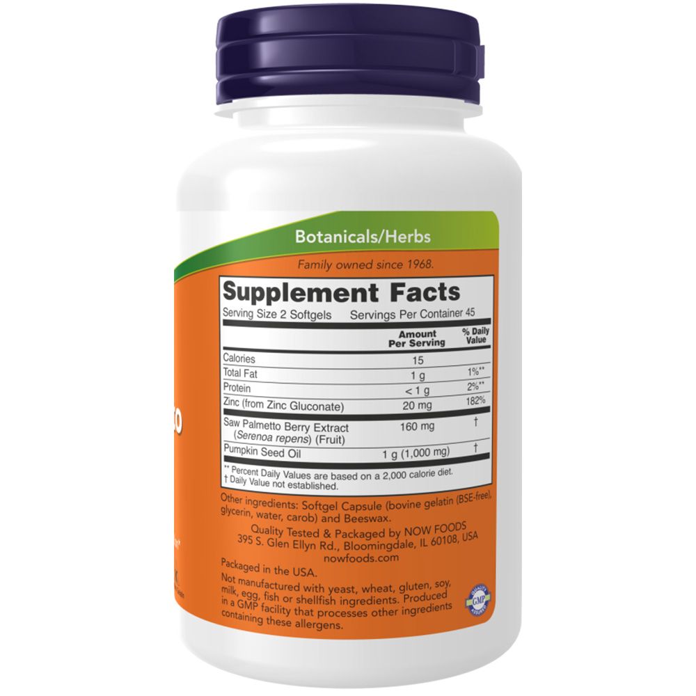 Now Foods, Saw Palmetto Extrakt, 80mg