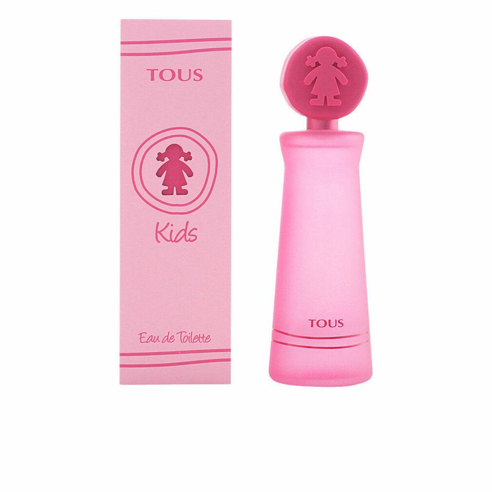Rosa Eau de Toilette Spray mit rosa Verpackung. Auf der Verpackung und der Flasche ist das Logo von Tous Kids abgebildet.