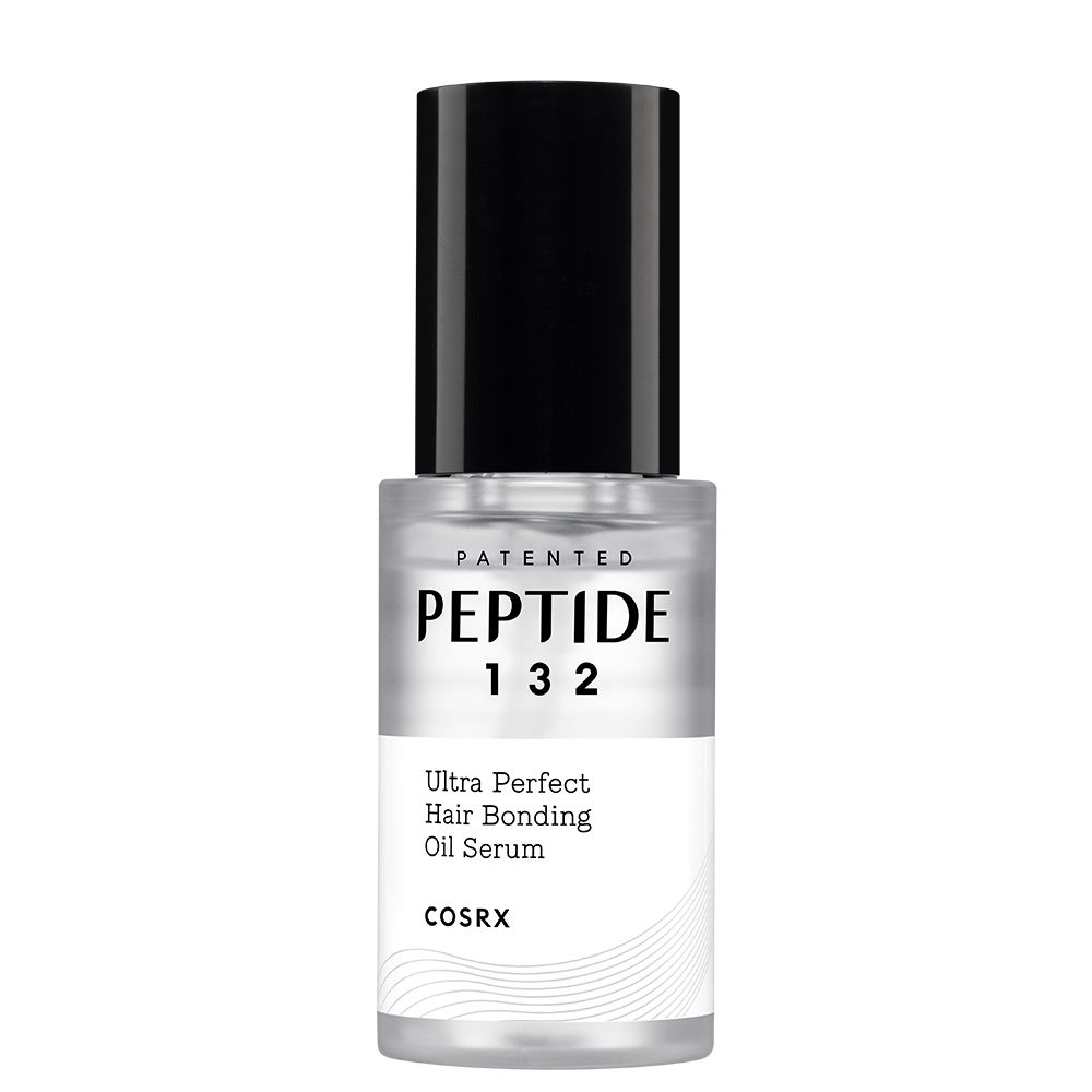 COSRX Peptide 132 Ultra Perfect Hair Bonding Oil Serum in klarer Flasche.