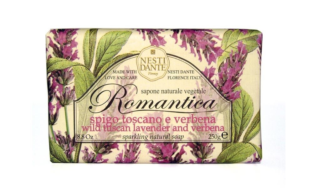 Nesti Dante Seife Romantica mit Lavendel & Verbena Duft, 250g.