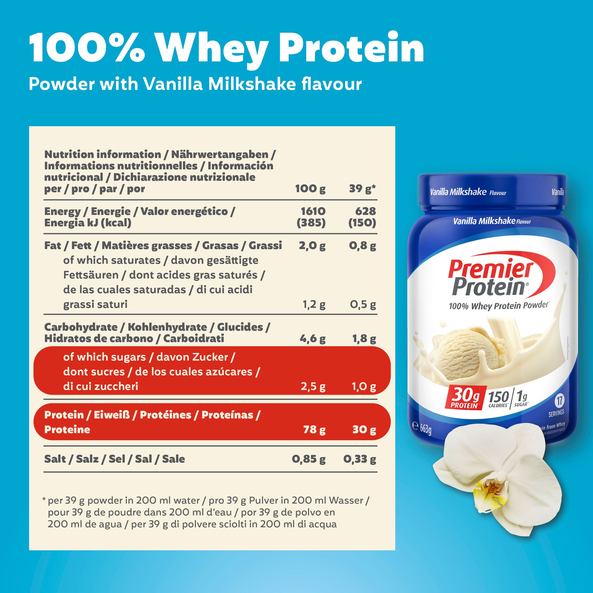 Premier Protein Whey 100% Protein Powder