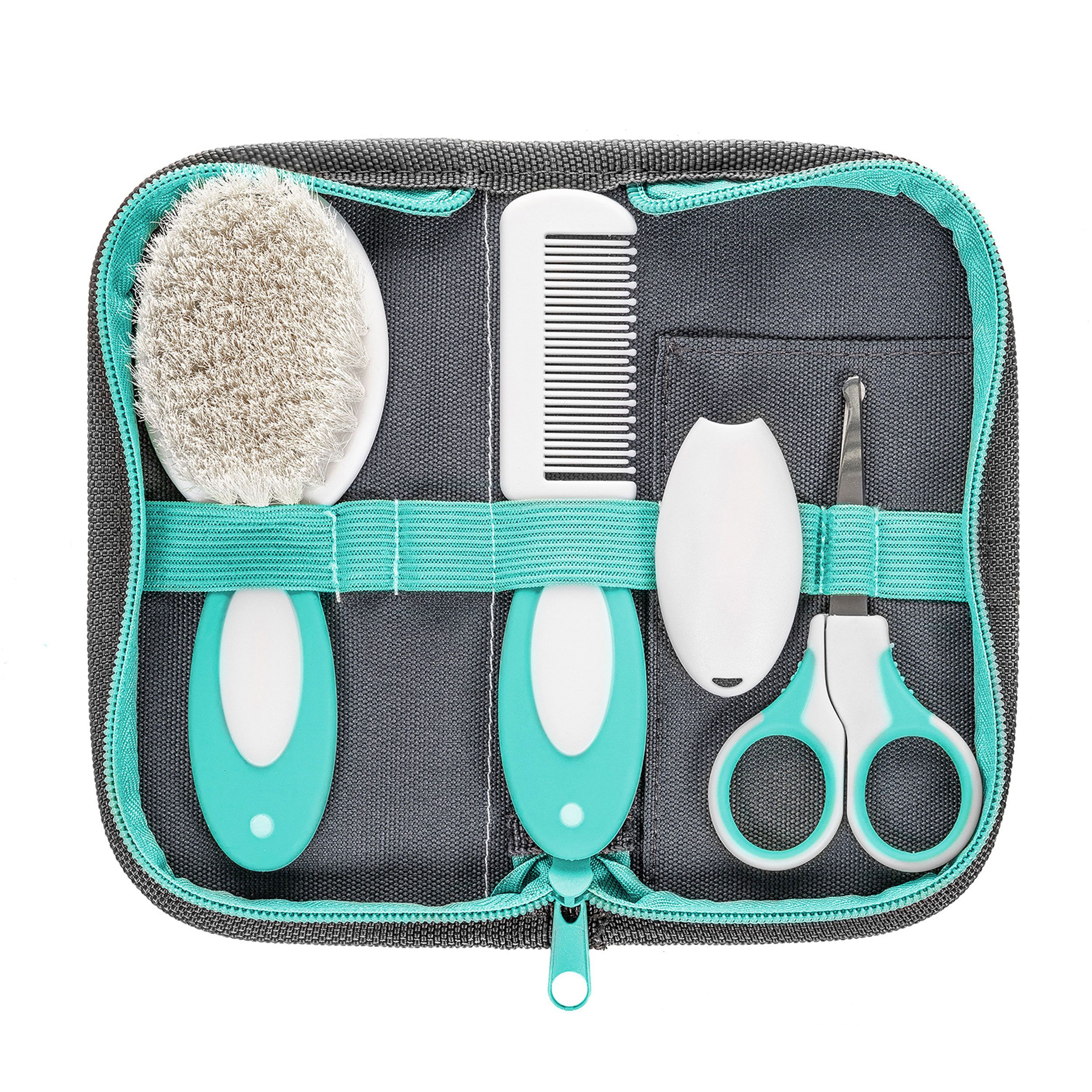 reer BabyCare Pflegeset, 5-tlg., Nagelschere, Nagelknipser, Bürste, Kamm