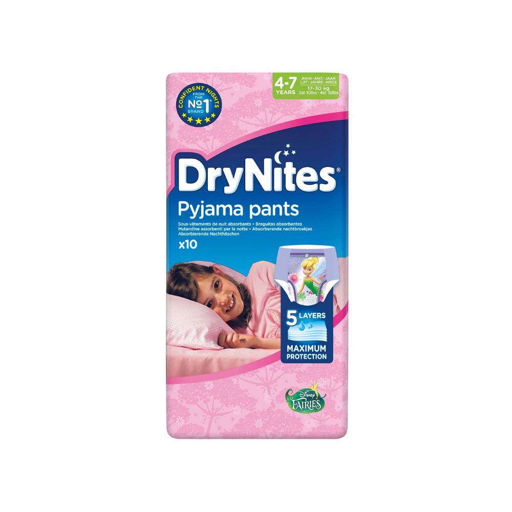 DryNites Pyjama Pants Girl 4-7 Jahre M. L